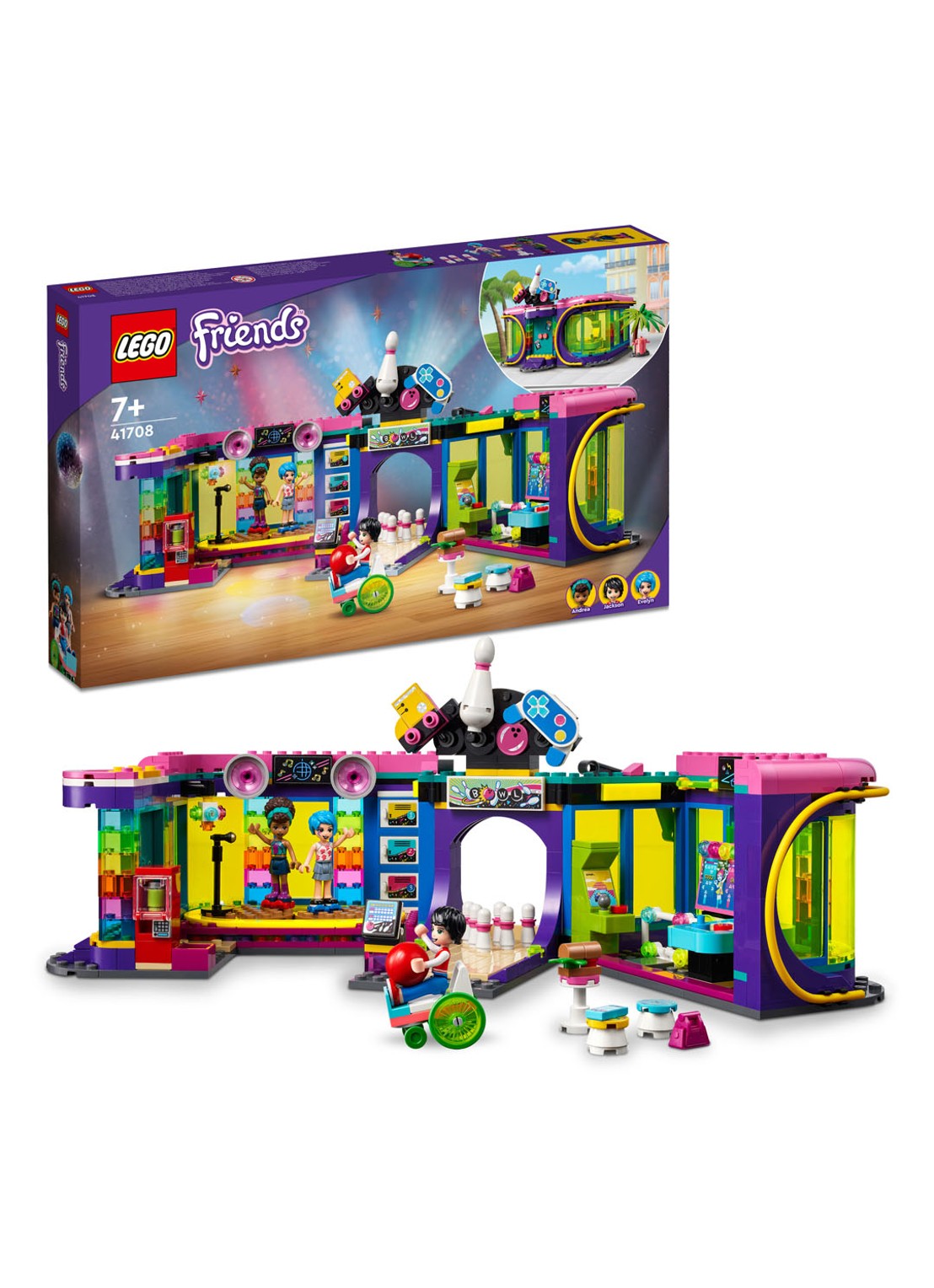 LEGO Rolschaatsdisco speelhal - 41708 - detail multicolor