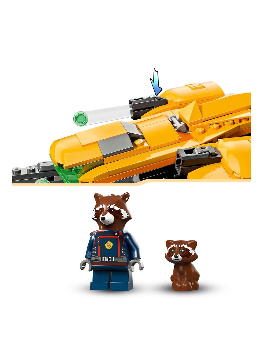 LEGO Schip van Baby Rocket Guardians of the Galaxy bouwset - 76254 - detail 5 multicolor
