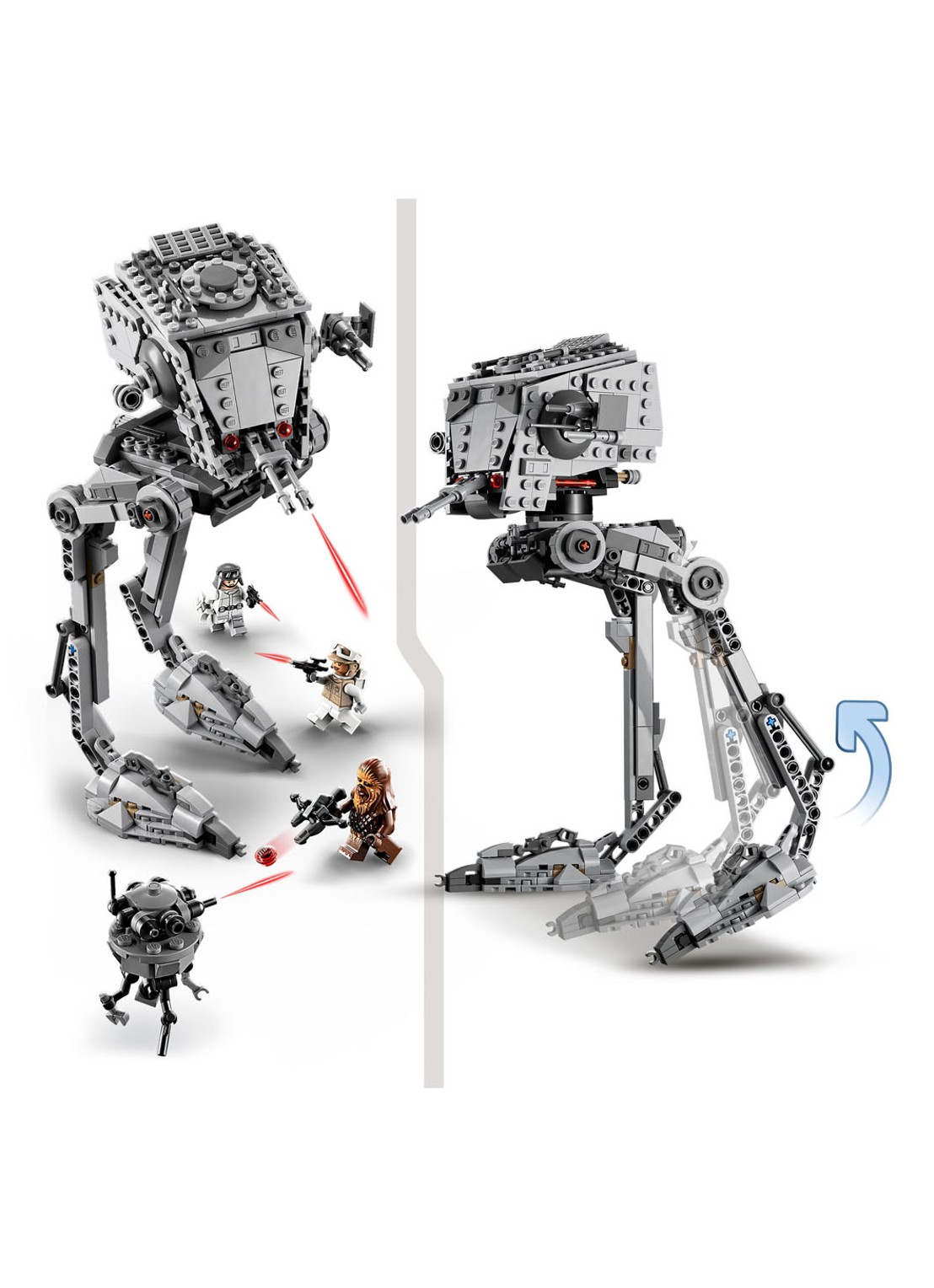 LEGO Slag Van Hoth AT-ST bouwspeelgoed - 75322 - detail 4 multicolor