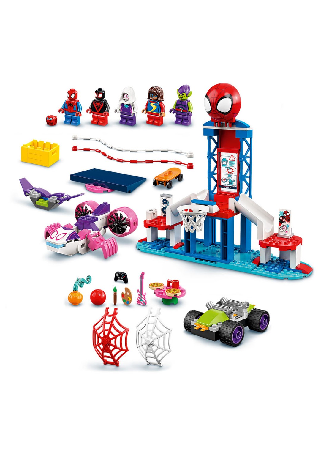 LEGO Spider Man Webuitvalsbasis Ontmoeting -10784 - detail 4 multicolor