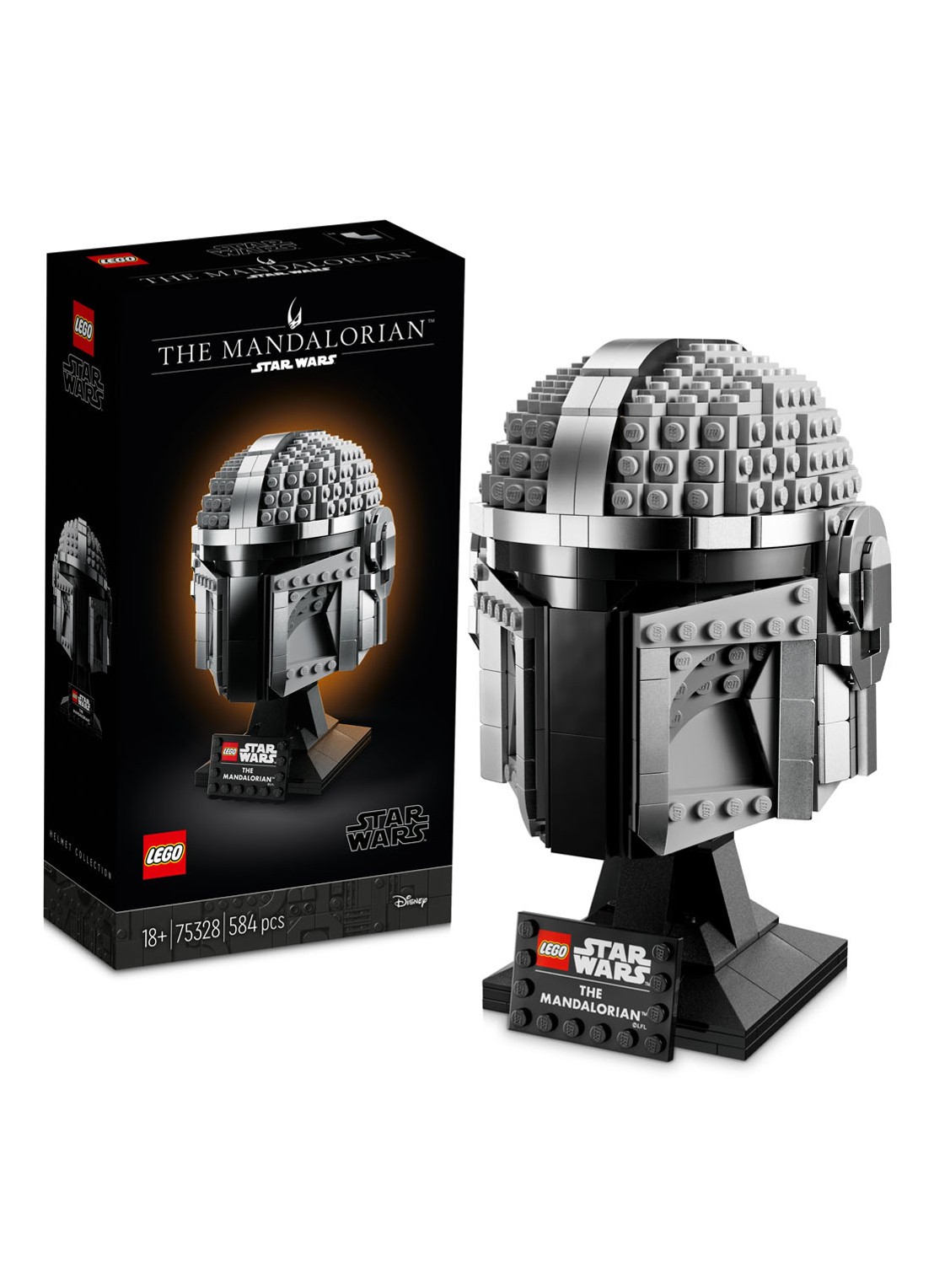 LEGO Star Wars De Mandalorian Helm set - 75328 - voorkant 7 multicolor