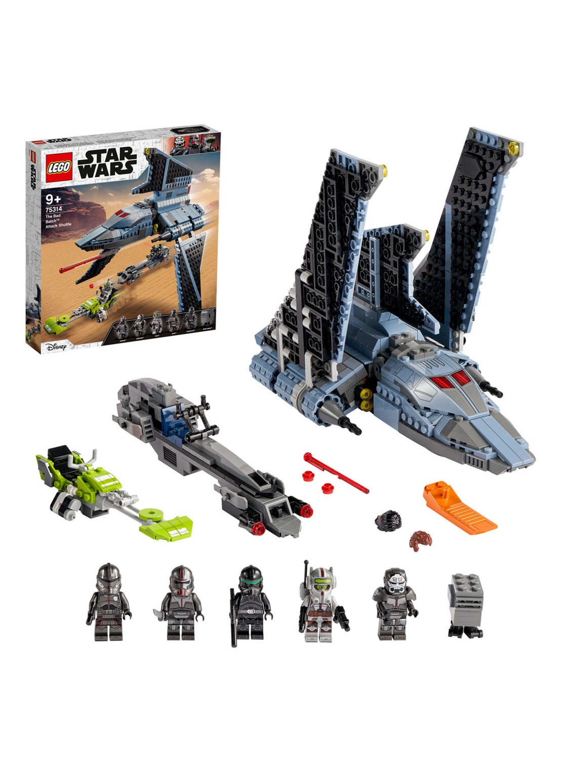 LEGO Star Wars The Bad Batch aanvalsshuttle - 75314 - detail 3 grijs