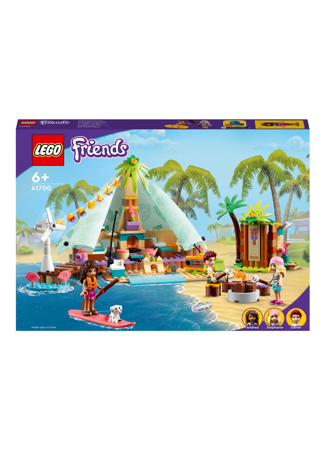 LEGO Strand Glamping bouwspeelgoed - 41700 - voorkant multicolor