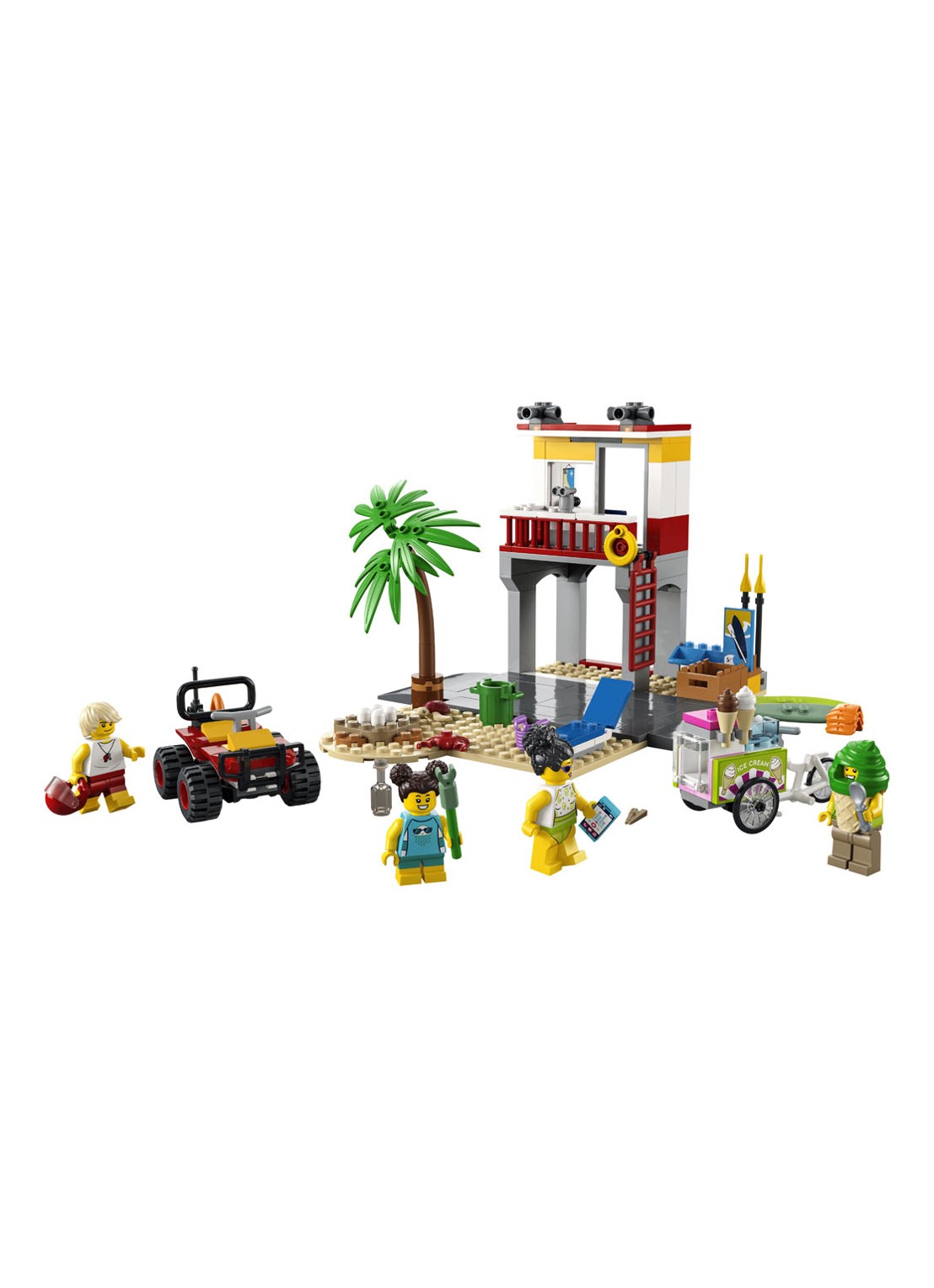 LEGO Strandwachter Uitkijkpost bouwspeelgoed - 60328 - voorkant 2 multicolor