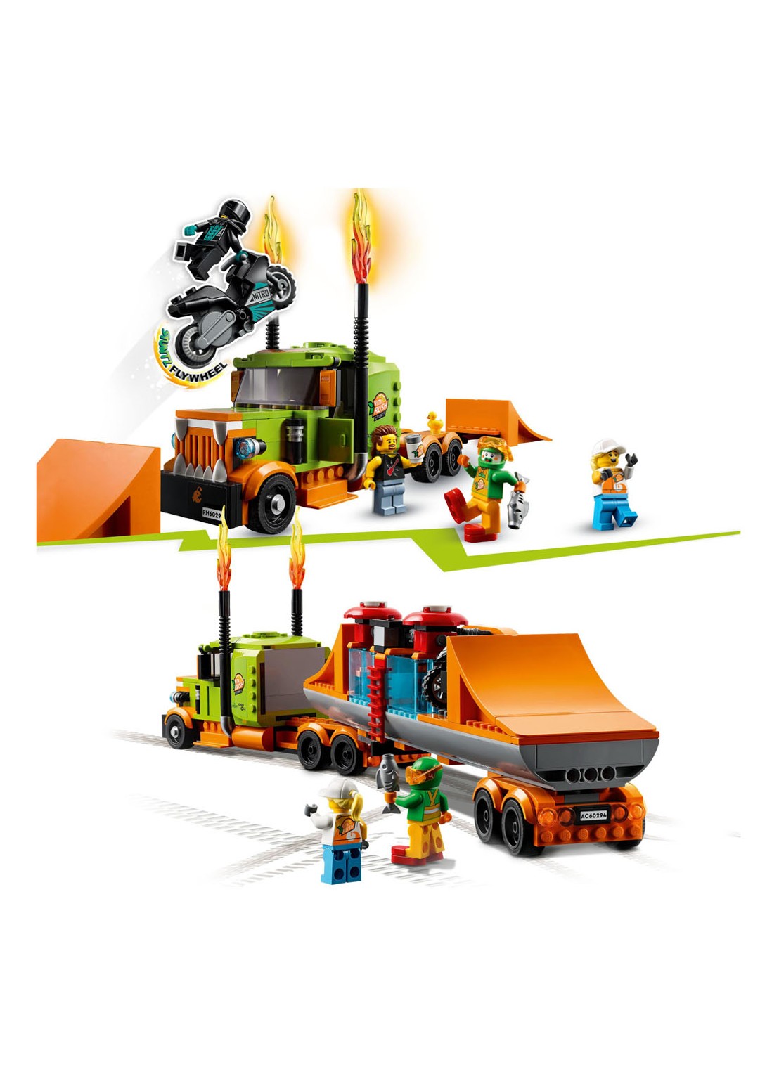 LEGO Stunt Show Truck bouwsets - 60294 - detail 5 oranje