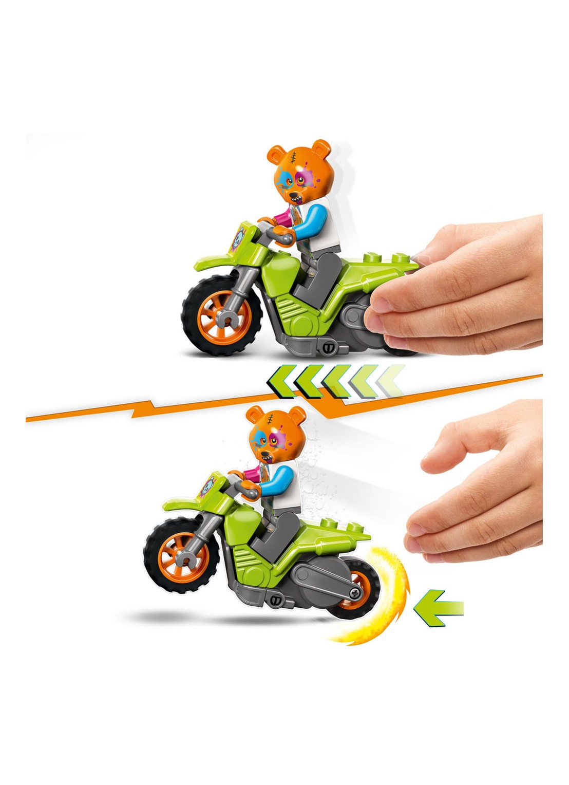 LEGO Stuntz Beer stuntmotor Actie Speelset - 60356   - detail 4 multicolor