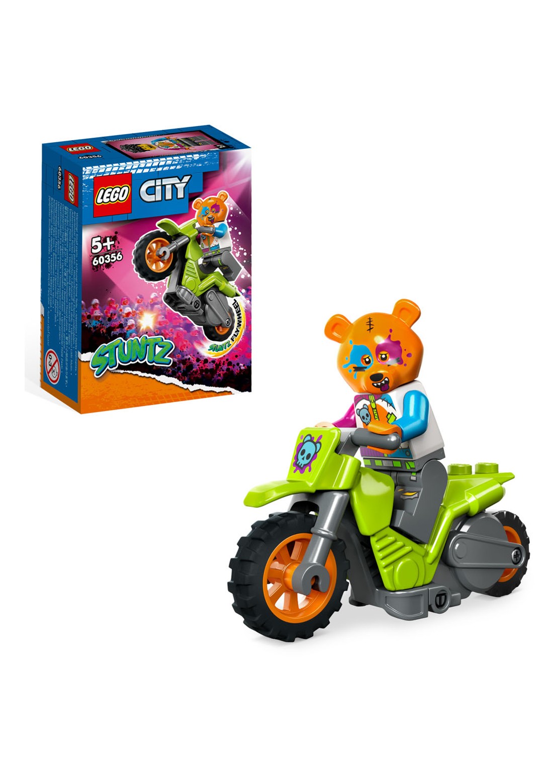 LEGO Stuntz Beer stuntmotor Actie Speelset - 60356   - voorkant 2 multicolor