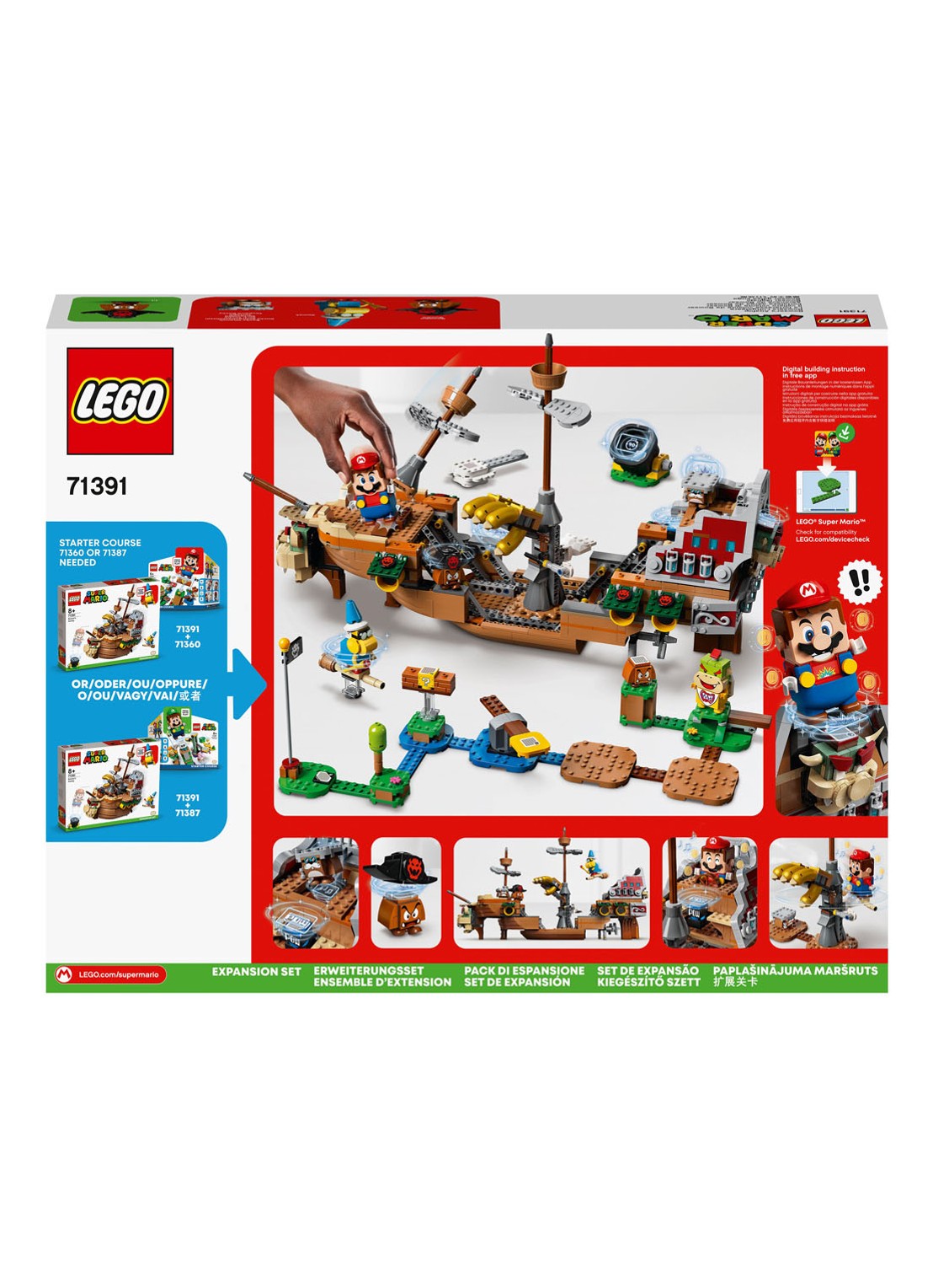 LEGO Super Mario Uitbreidingsset: Bowsers Luchtschip - 71391 - detail 4 donkerbruin