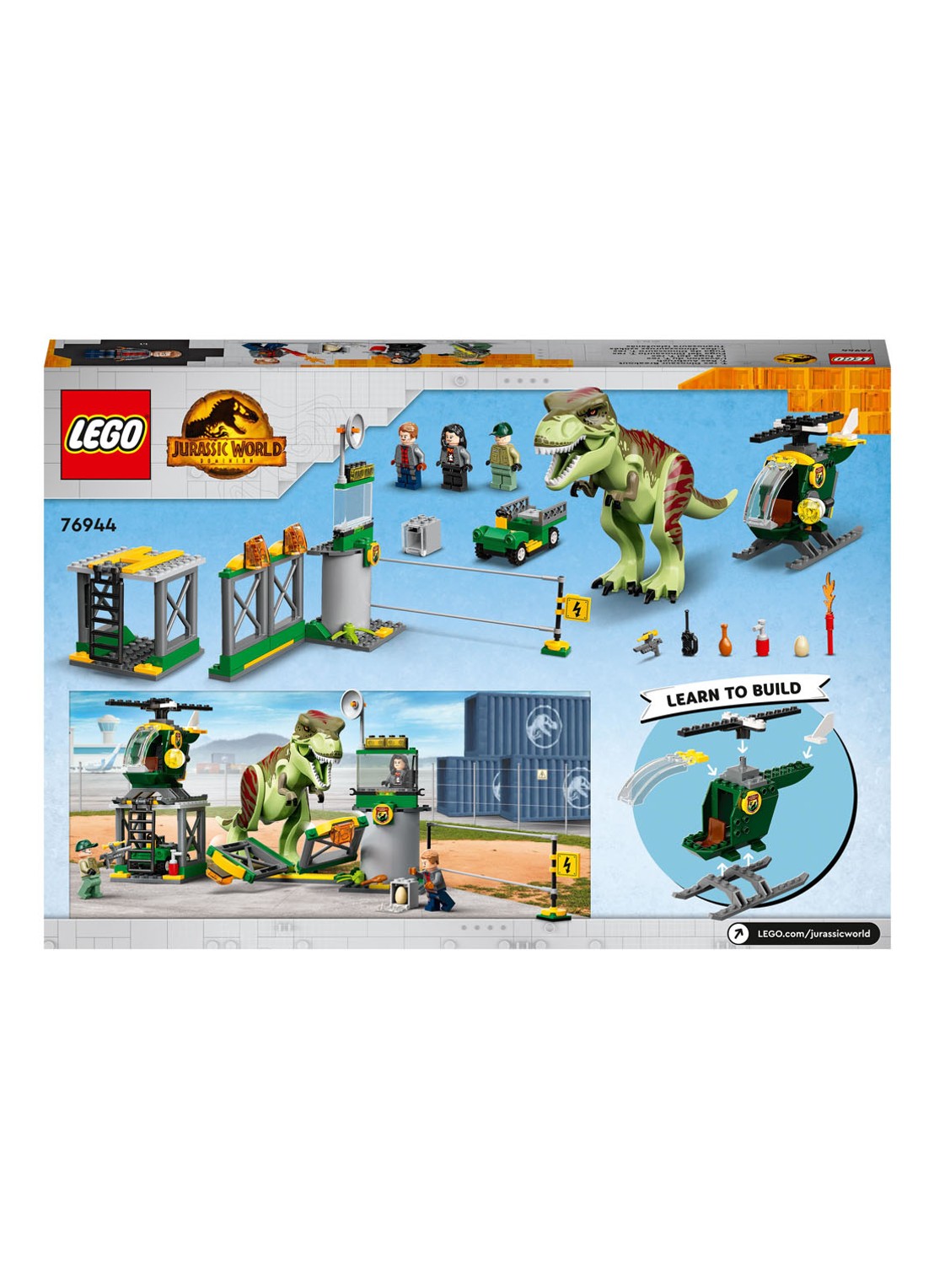 LEGO T. rex dinosaurus ontsnapping - bouwset 76944 - detail 7 multicolor