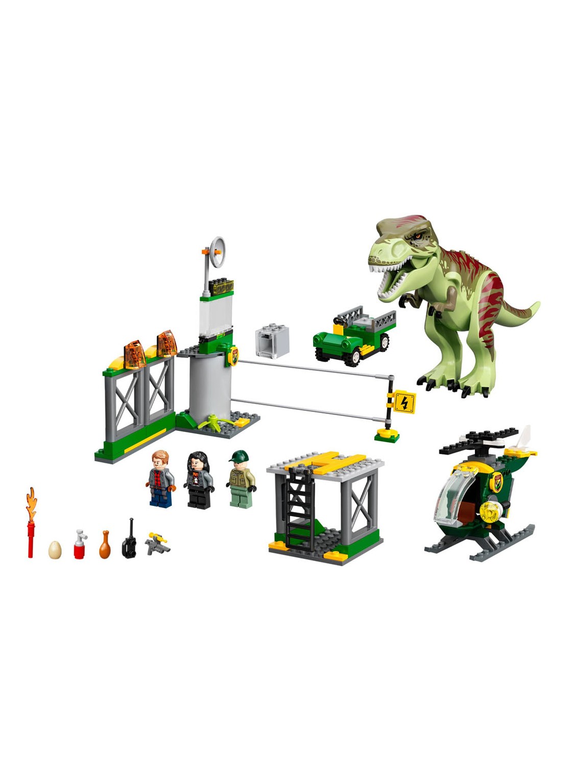 LEGO T. rex dinosaurus ontsnapping - bouwset 76944 - voorkant 2 multicolor