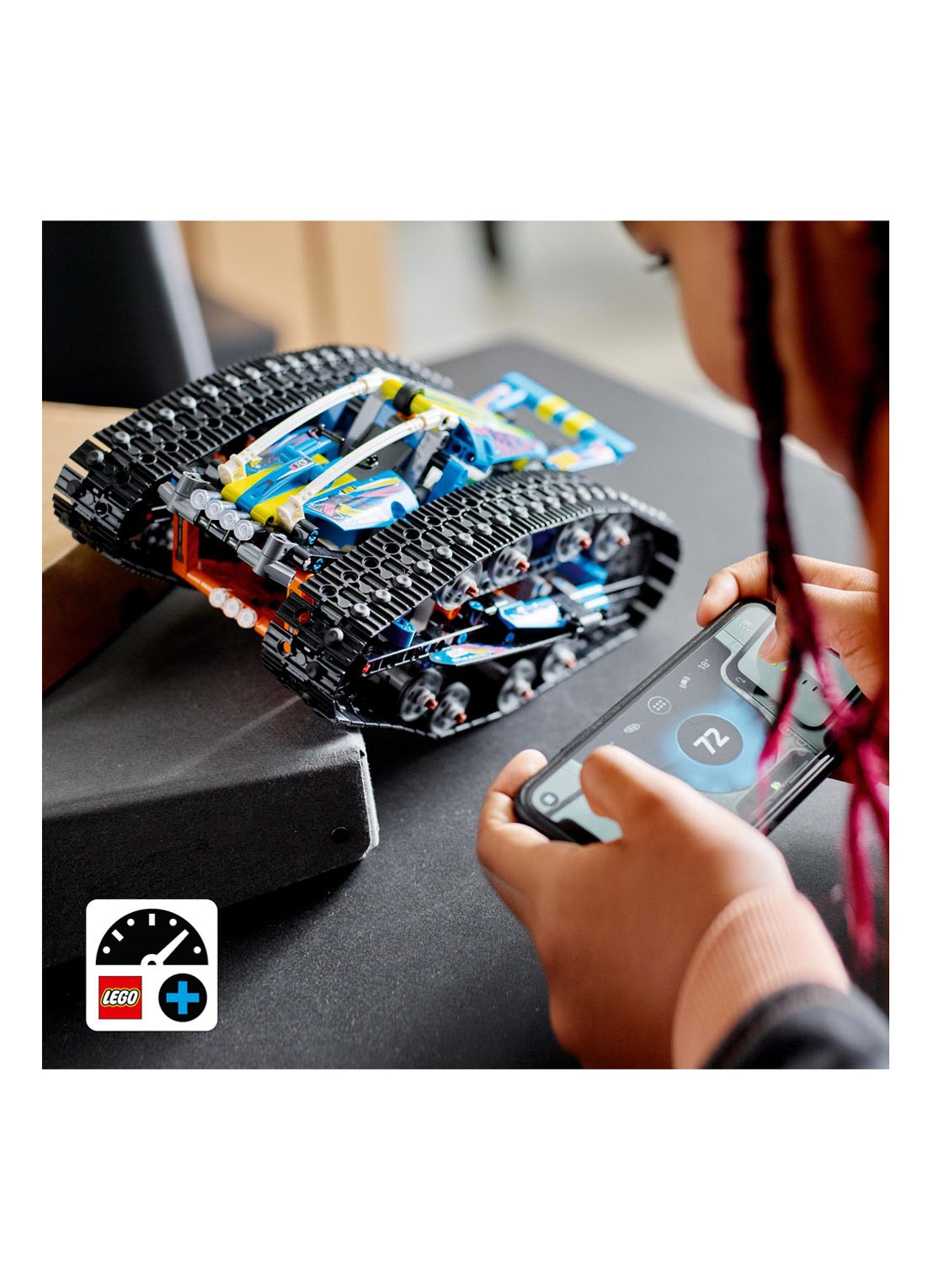 LEGO Technic App RC Transformatie Auto set - 42140 - detail 4 multicolor