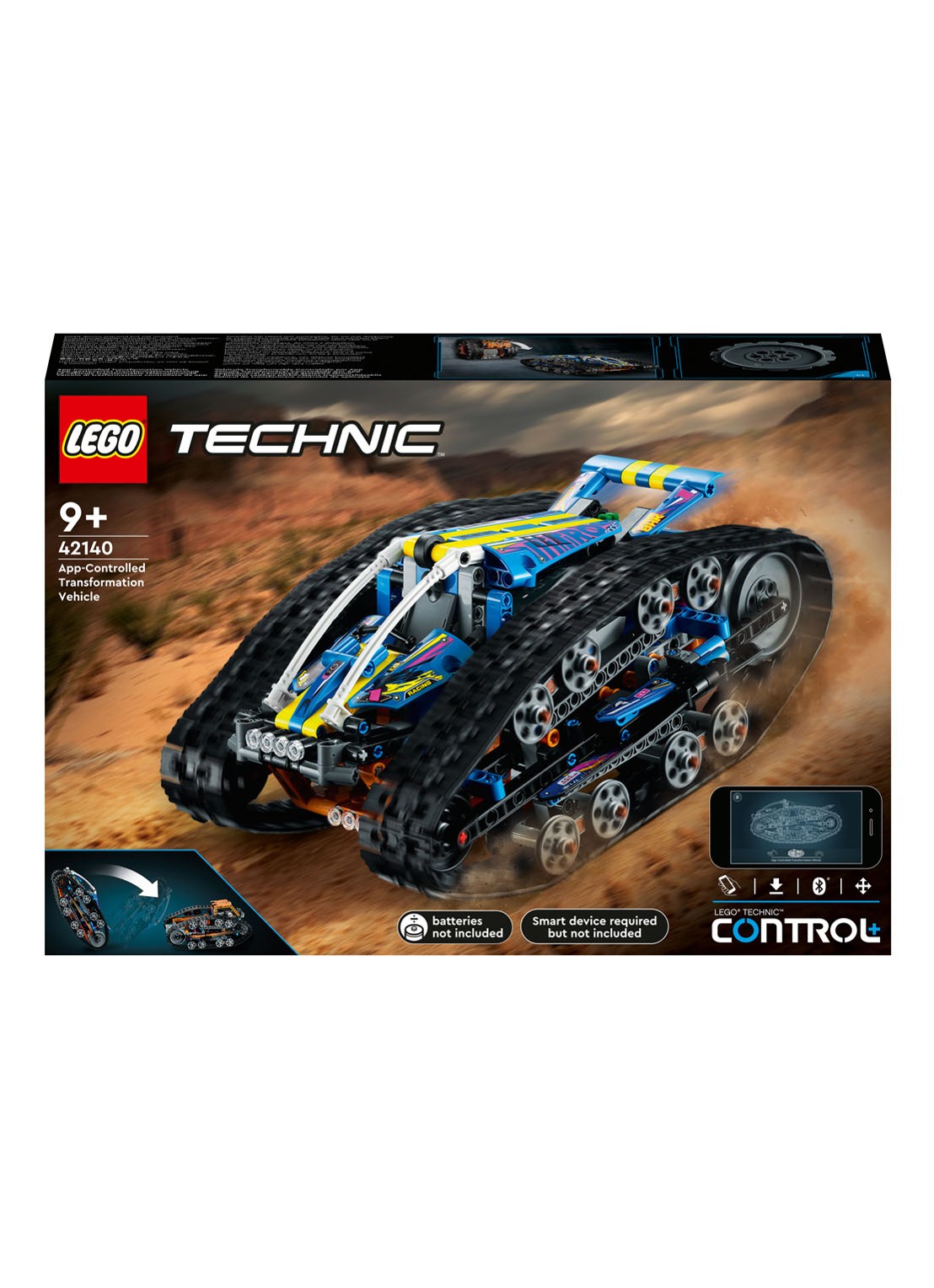 LEGO Technic App RC Transformatie Auto set - 42140 - voorkant 6 multicolor