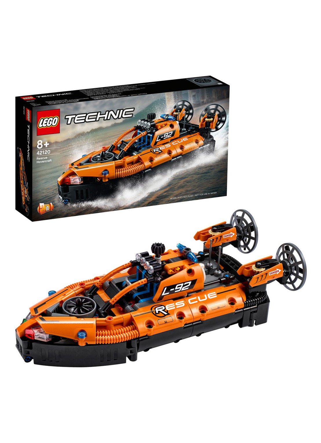 LEGO Technic Reddingshovercraft - 42120 - detail 3 oranjebruin