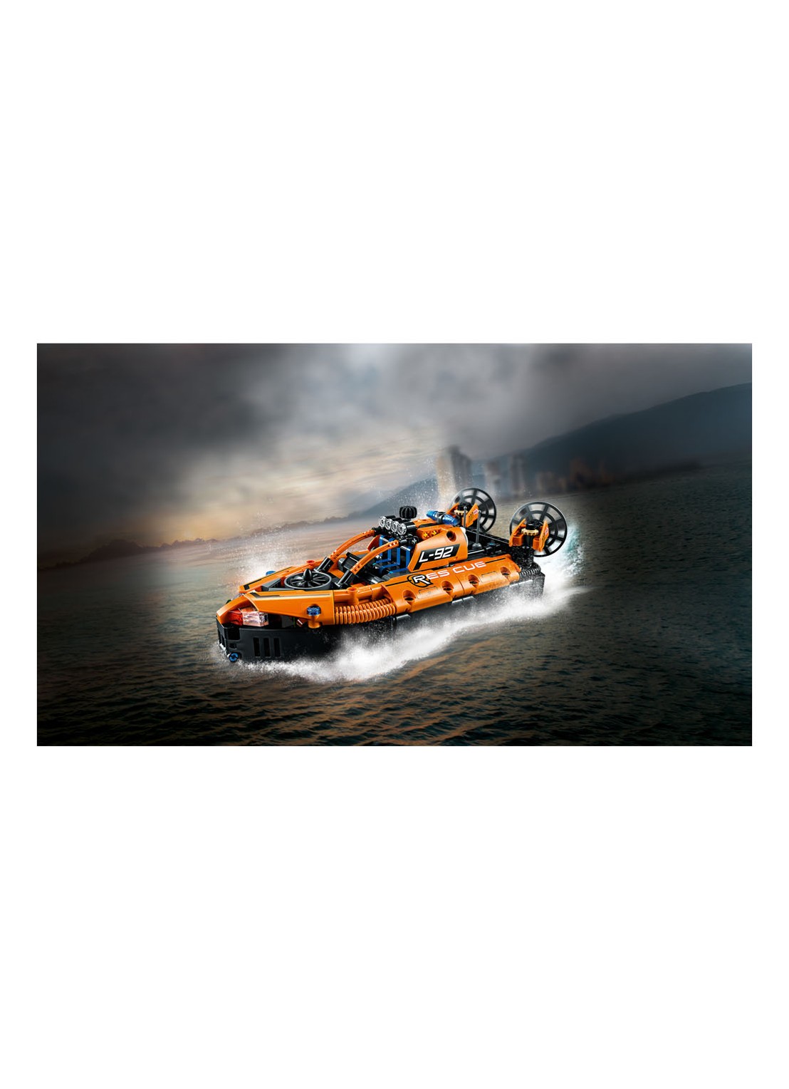 LEGO Technic Reddingshovercraft - 42120 - detail 4 oranjebruin