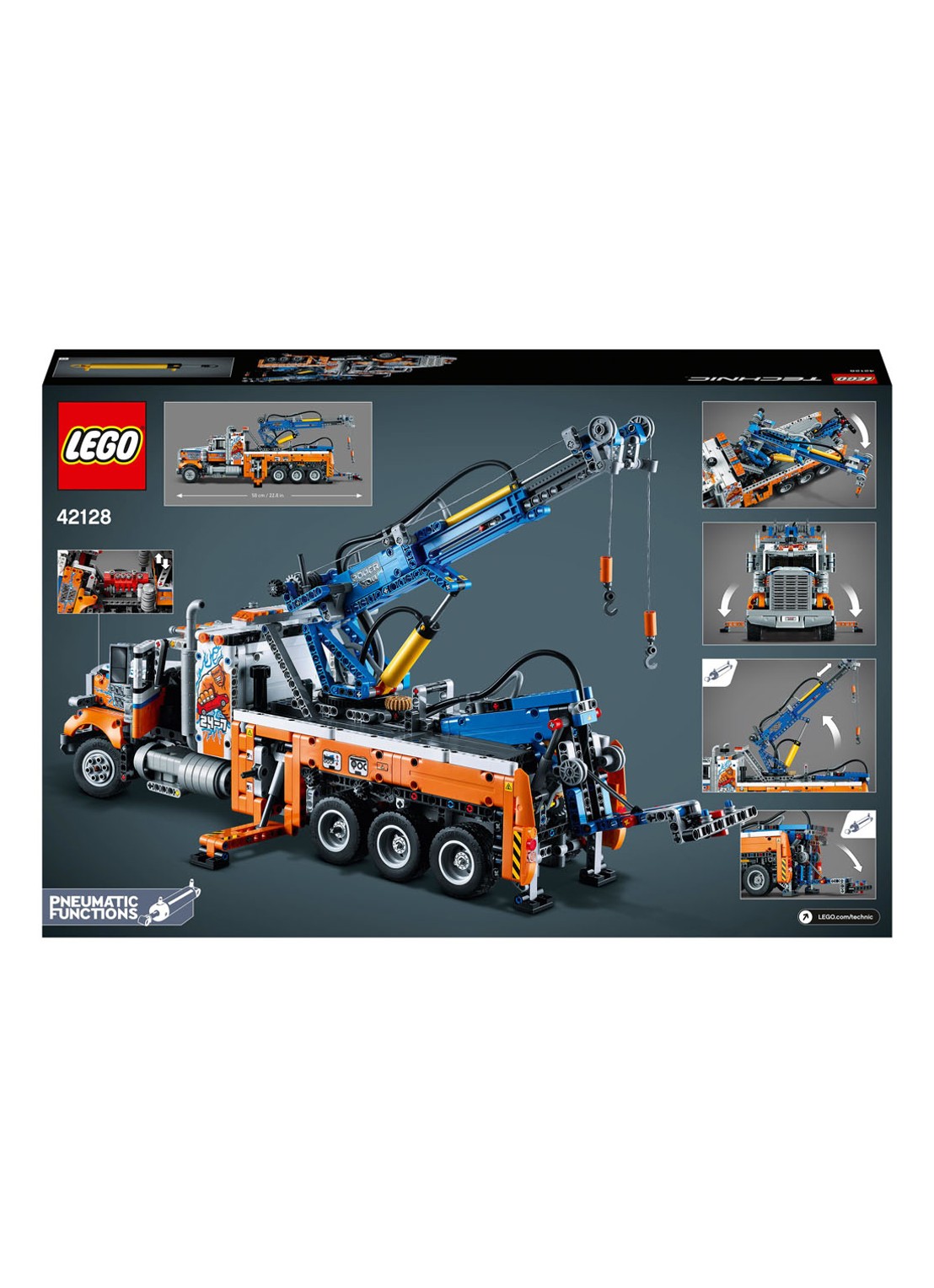 LEGO Technic Robuuste sleepwagen - 42128 - detail 4 oranje