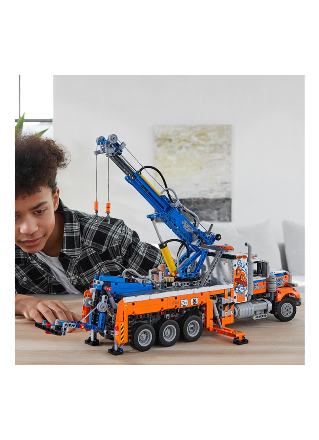 LEGO Technic Robuuste sleepwagen - 42128 - detail 5 oranje