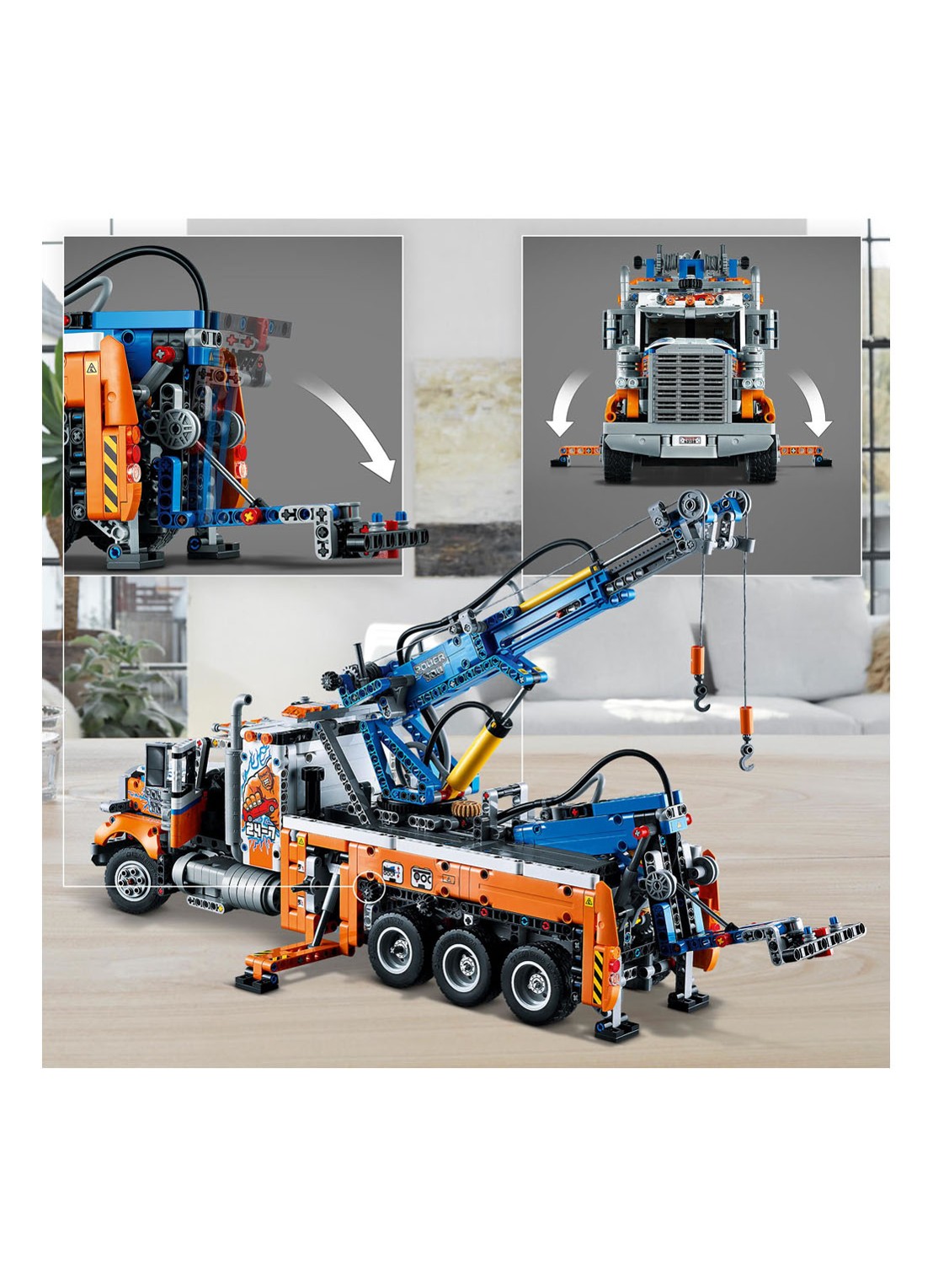 LEGO Technic Robuuste sleepwagen - 42128 - detail 6 oranje