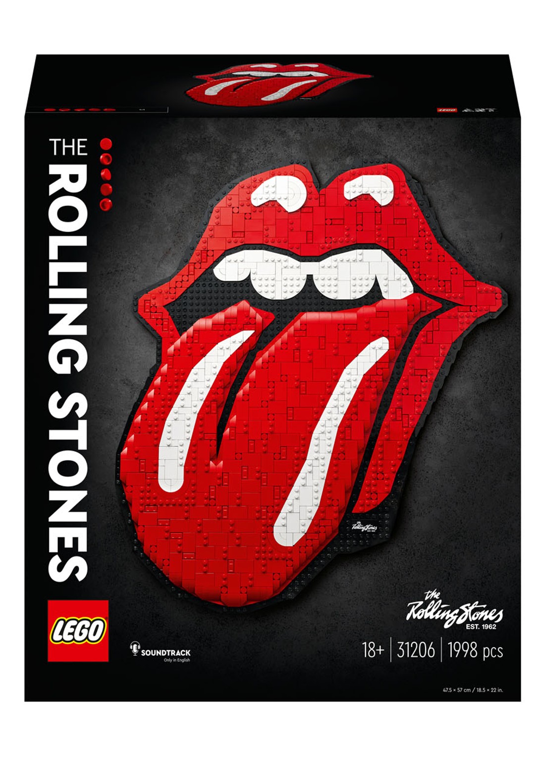 LEGO The Rolling Stones - 31206 - voorkant steenrood