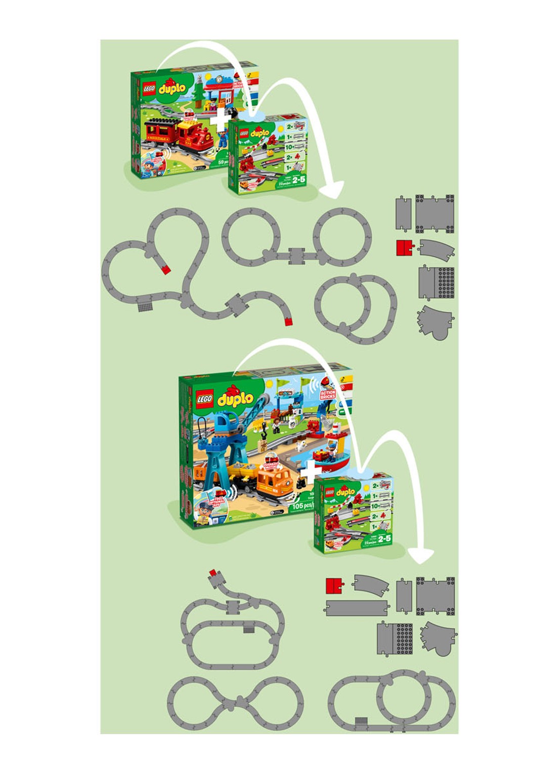 LEGO Treinrails - bouwset 10882 - detail 5 undefined