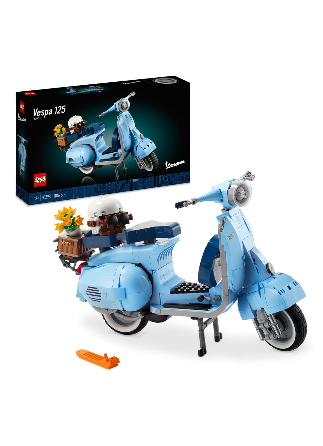 LEGO Vespa 125 Scooter bouwbare modelbouwset - 10298 - detail 3 multicolor
