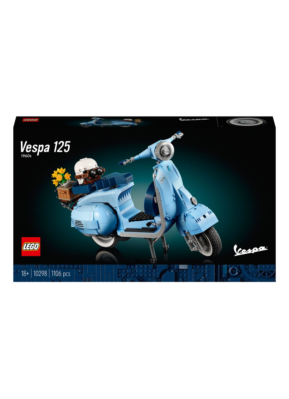 LEGO Vespa 125 Scooter bouwbare modelbouwset - 10298 - voorkant multicolor