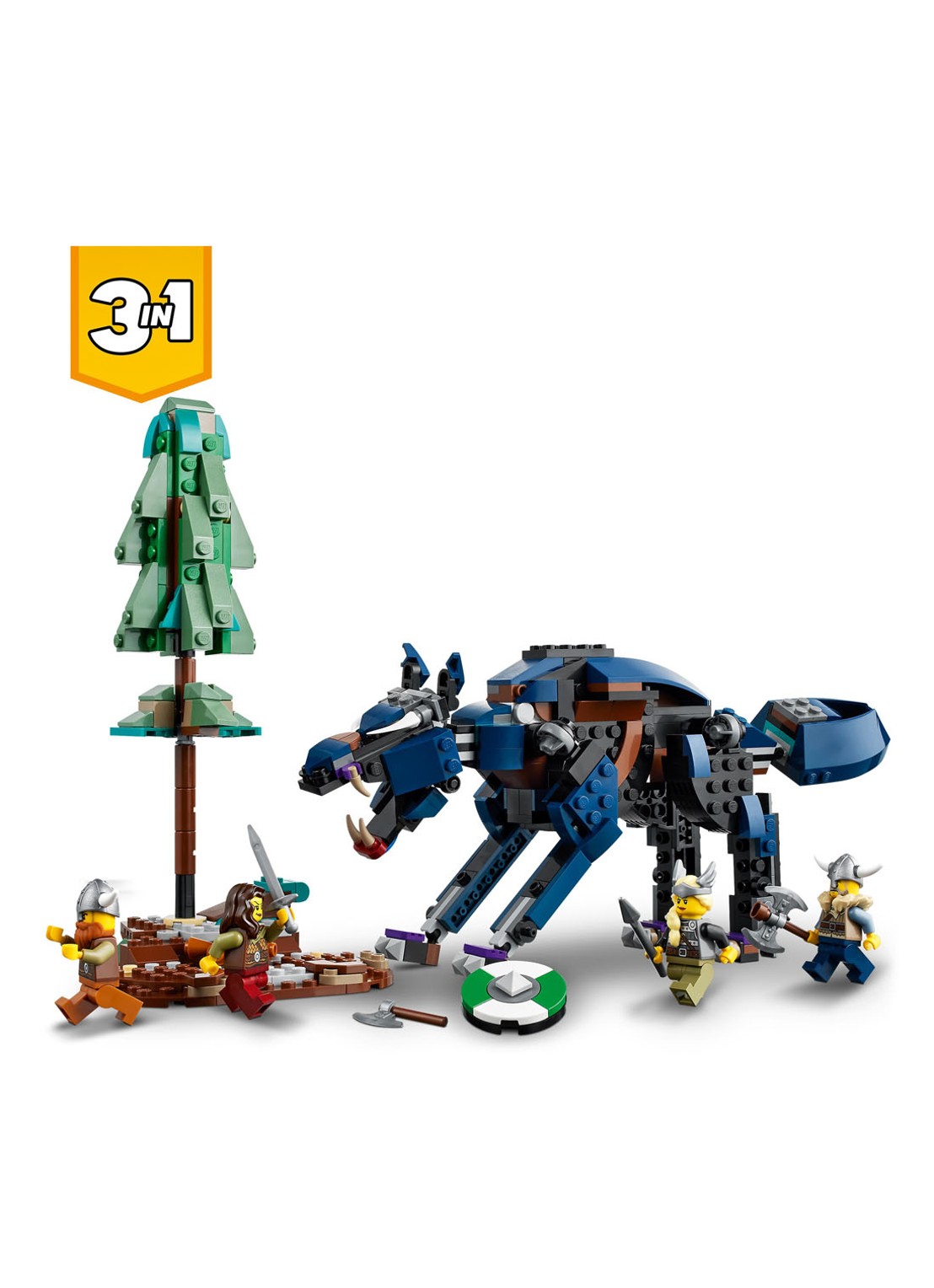 LEGO Vikingschip en de Midgaardslang - 31132 - detail 4 multicolor
