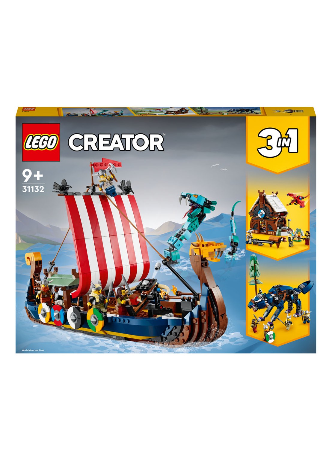 LEGO Vikingschip en de Midgaardslang - 31132 - voorkant 6 multicolor