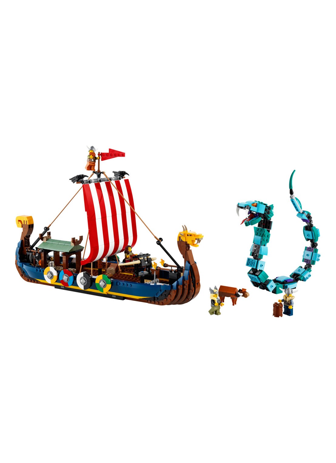 LEGO Vikingschip en de Midgaardslang - 31132 - voorkant 7 multicolor