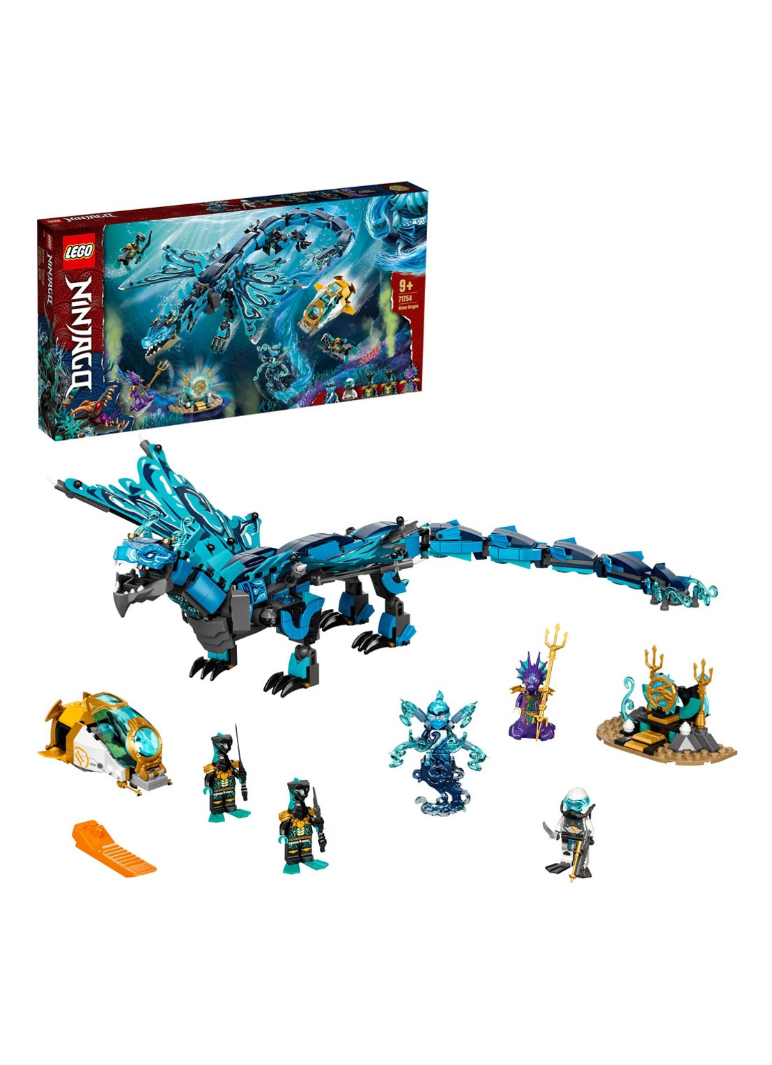 LEGO Waterdraak Speelgoed - 71754 - detail blauw