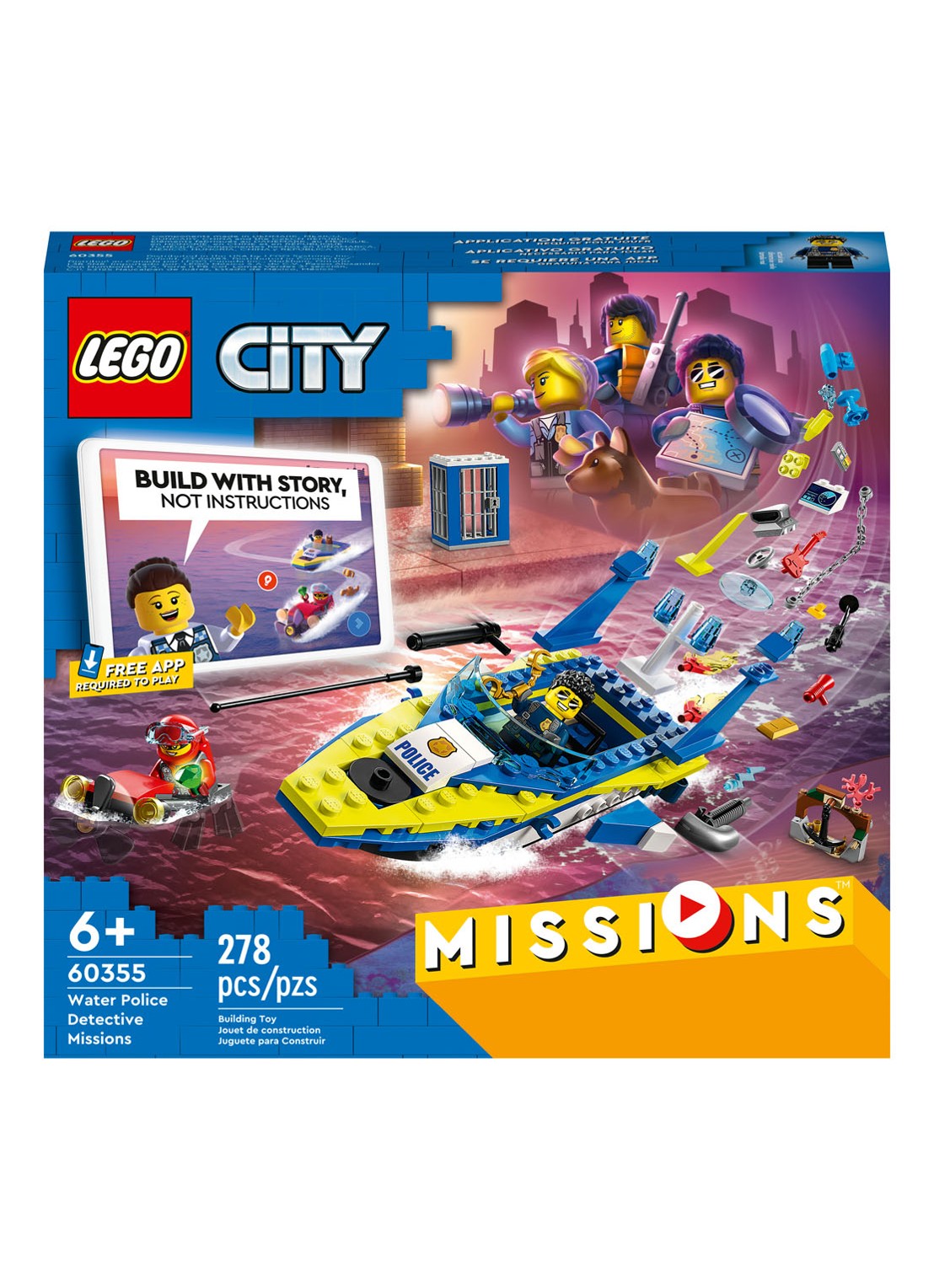 LEGO Waterpolitie recherchemissies - 60355 - voorkant 5 multicolor