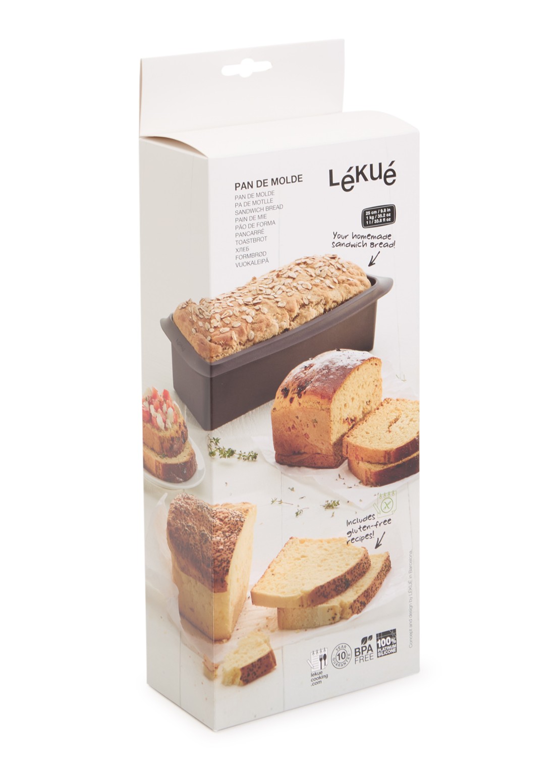 Lékué Bakvorm voor busbrood 25 cm - voorkant donkerbruin