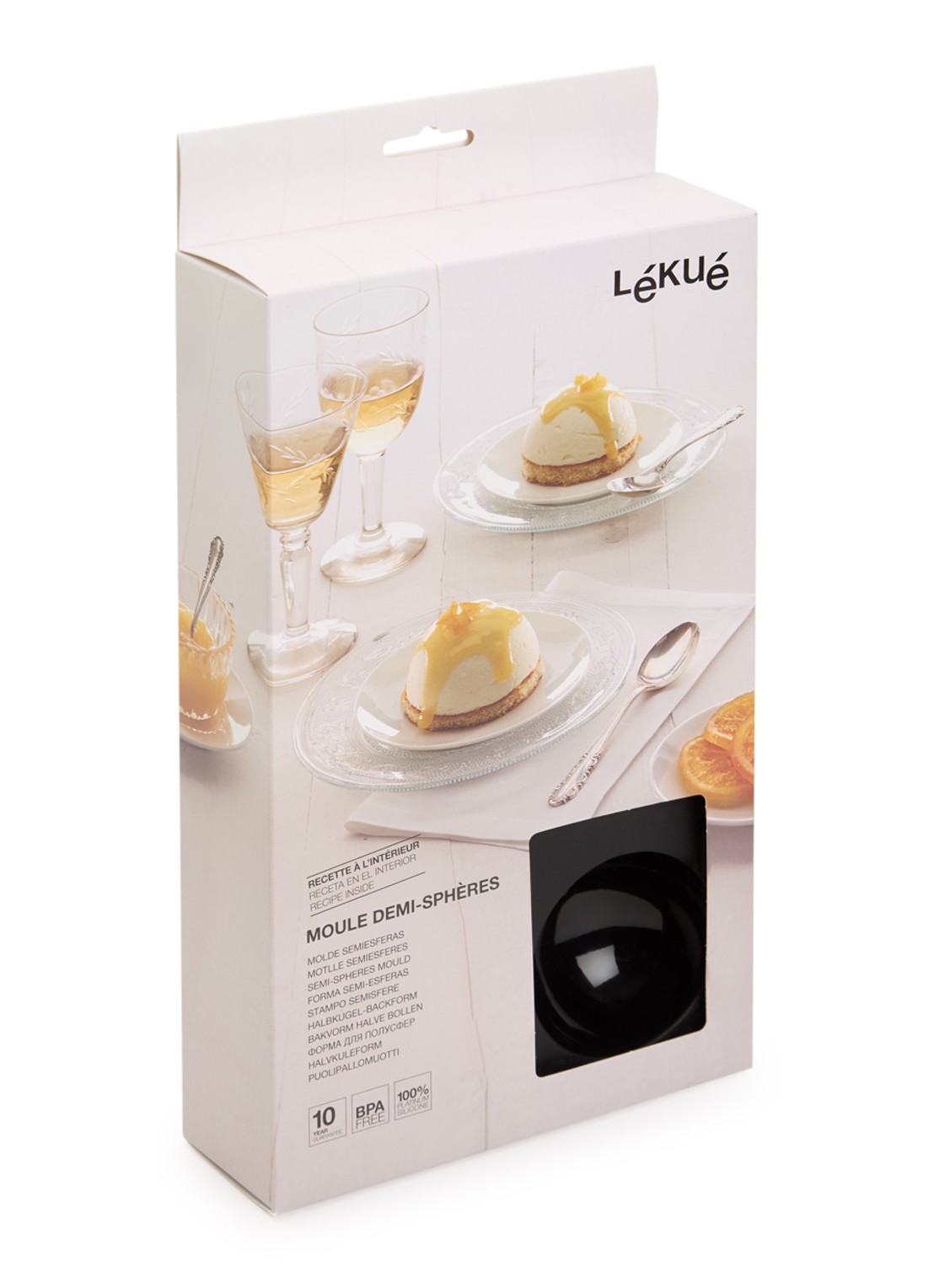 Lékué Bakvorm voor halve bollen 6-vaks - voorkant 2 zwart