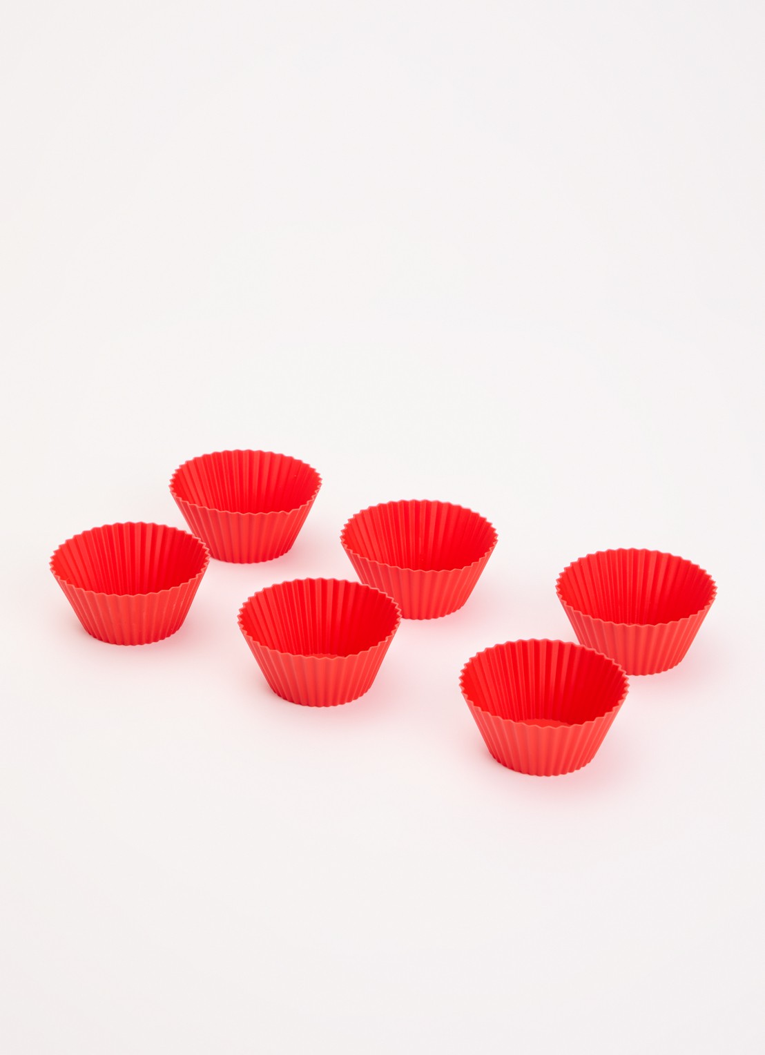 Lékué Bakvorm voor muffins 7 cm set van 6 - detail rood
