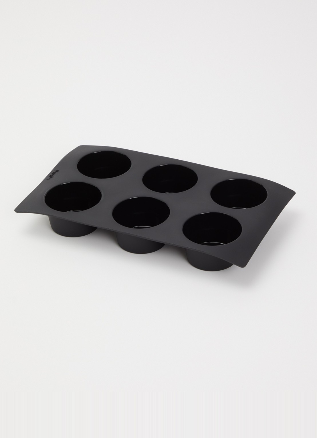 Lékué Siliconen bakvorm voor muffins 6-vaks - voorkant 3 zwart