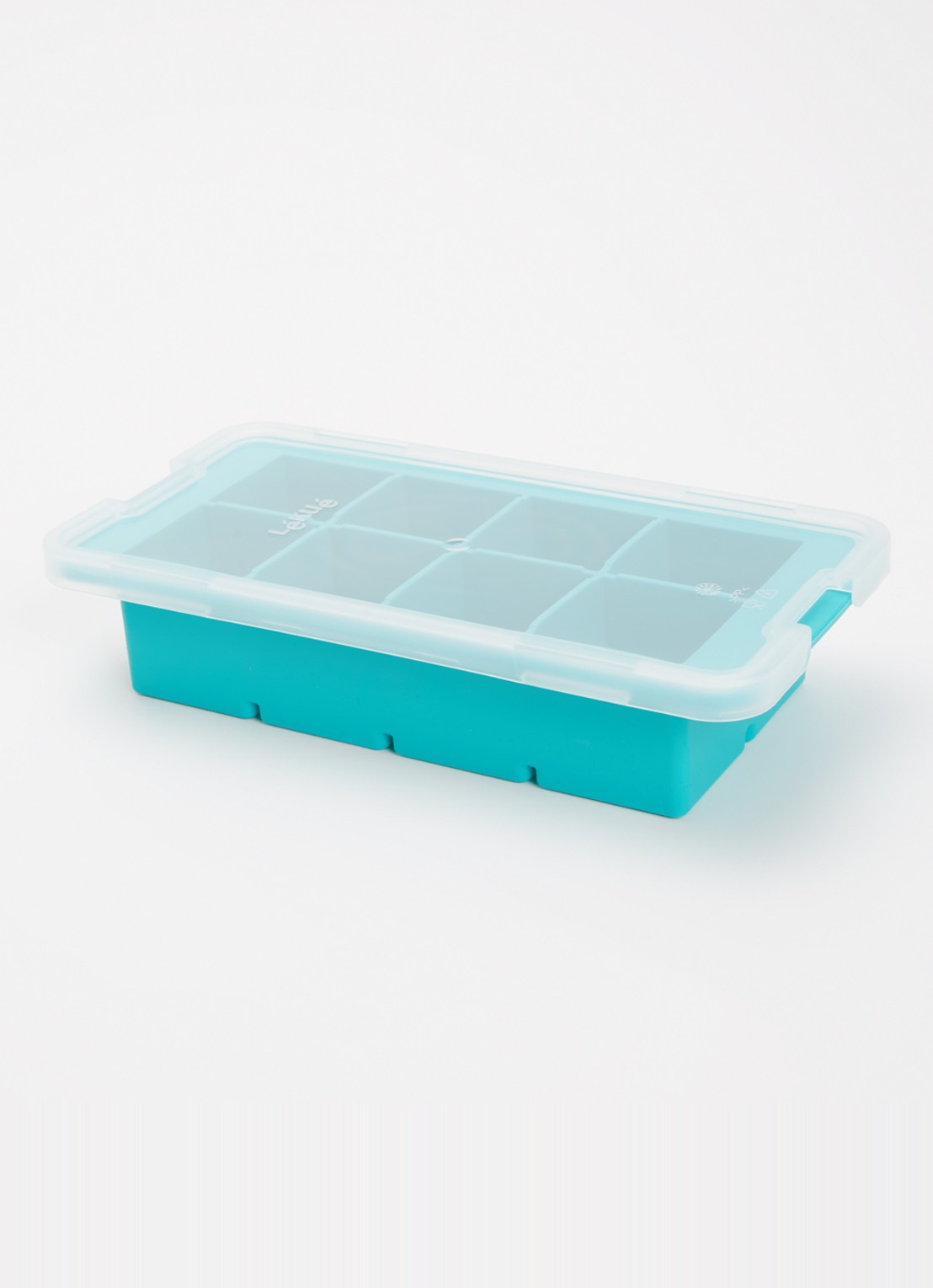 Lékué XL Square ijsblokjesvorm - voorkant 3 turquoise