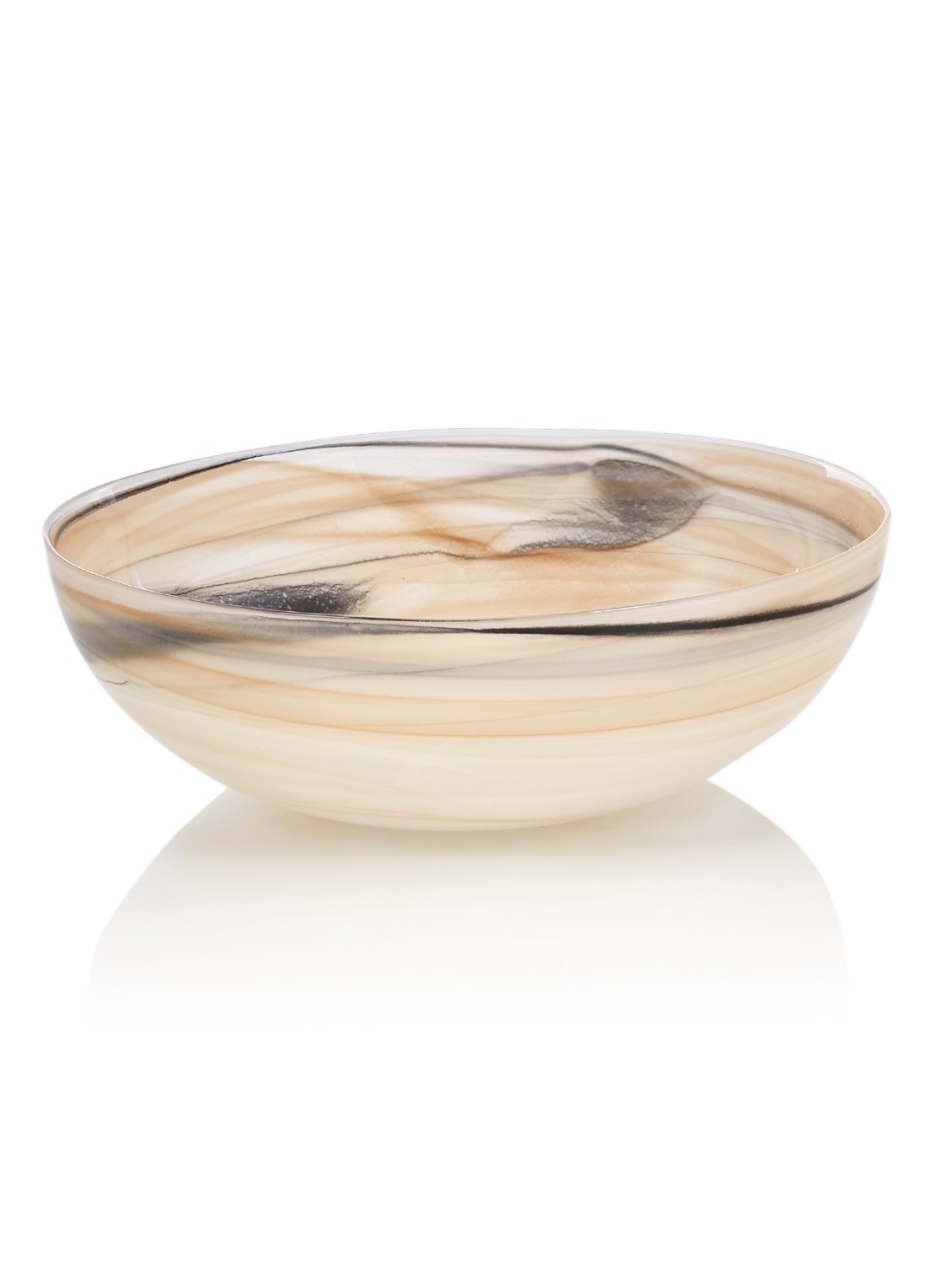 Leonardo Alabastro schaal 28 cm - voorkant beige