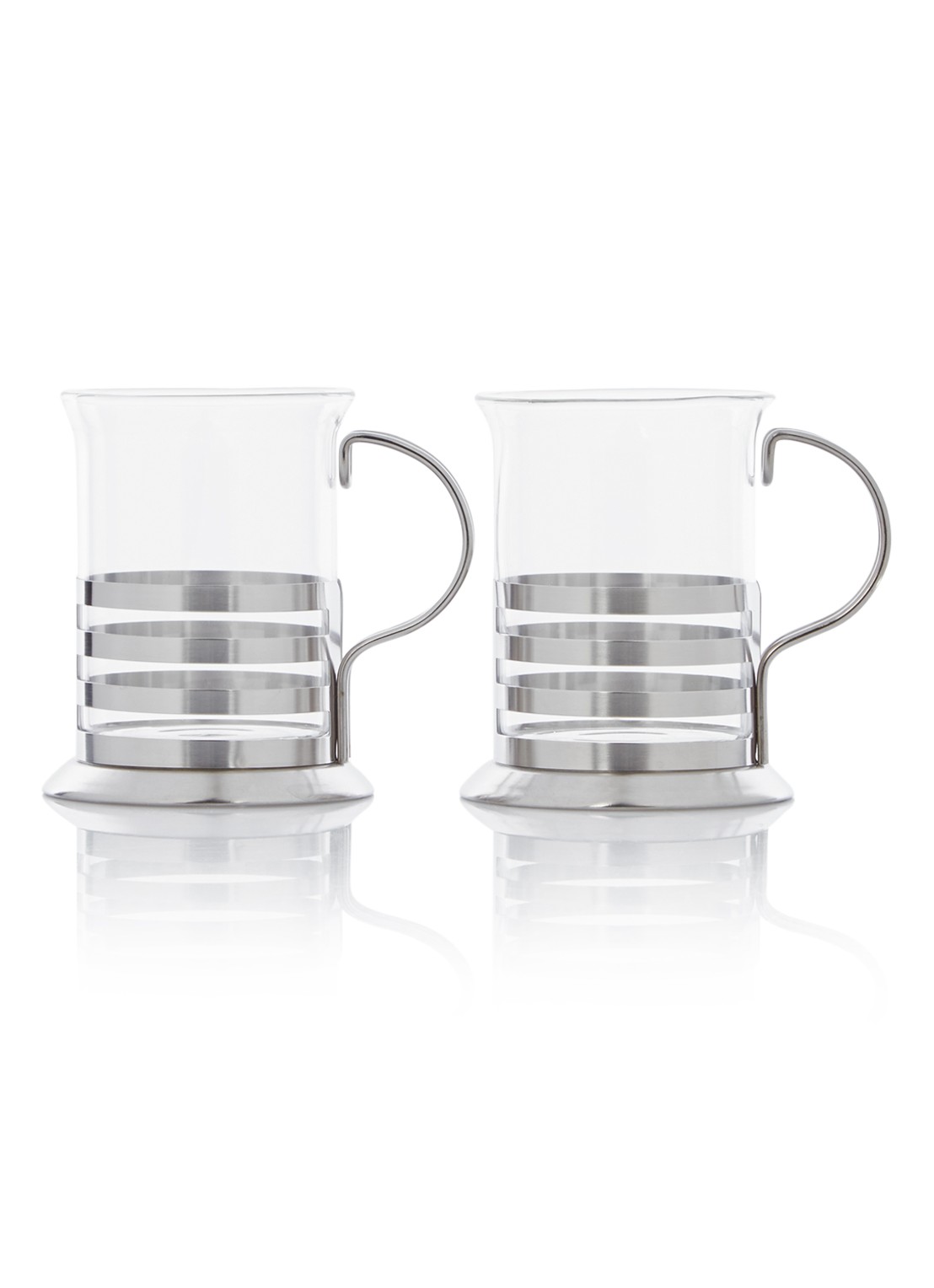 Leonardo Balance Theeglas 23 cl set van 2 - voorkant zilver