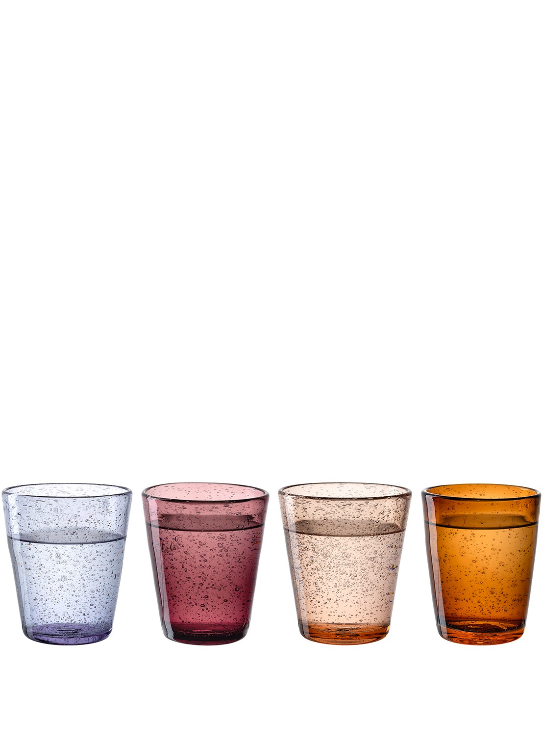 Leonardo Burano drinkglazen 33 cl set van 4 - voorkant 2 multicolor