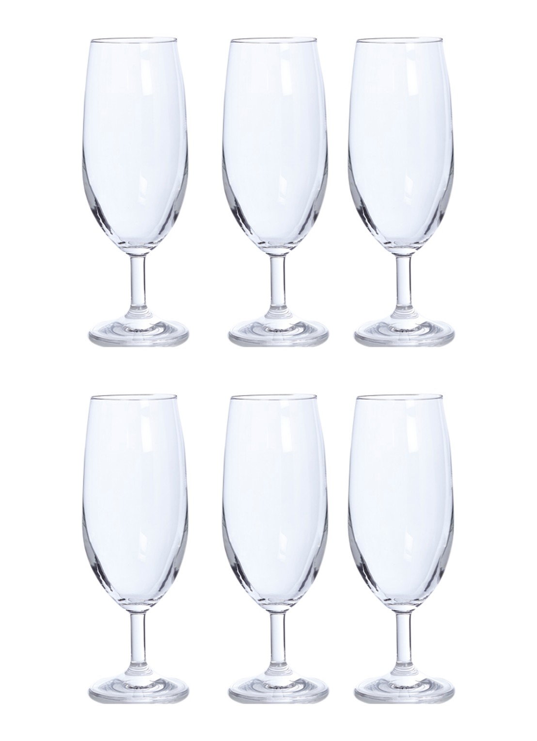 Leonardo Daily bierglas 36 cl set van 6 - voorkant 2 transparant