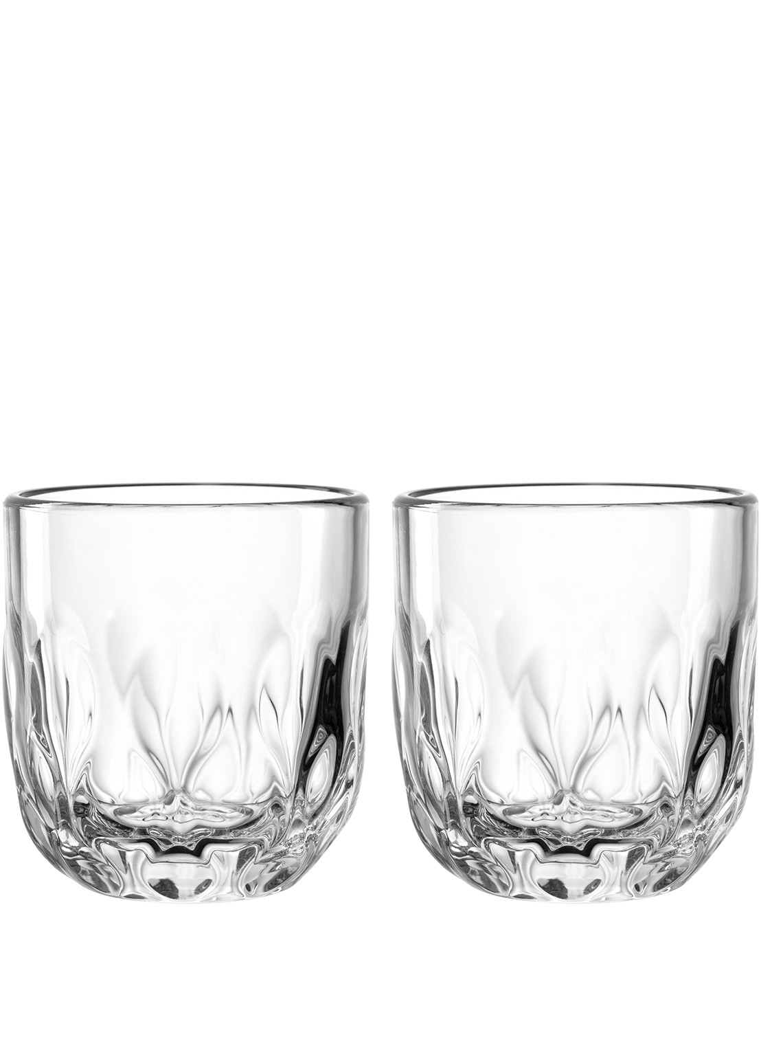 Leonardo Gocce koffie- en thee glas 220 ml set van 2  - voorkant 6 transparant