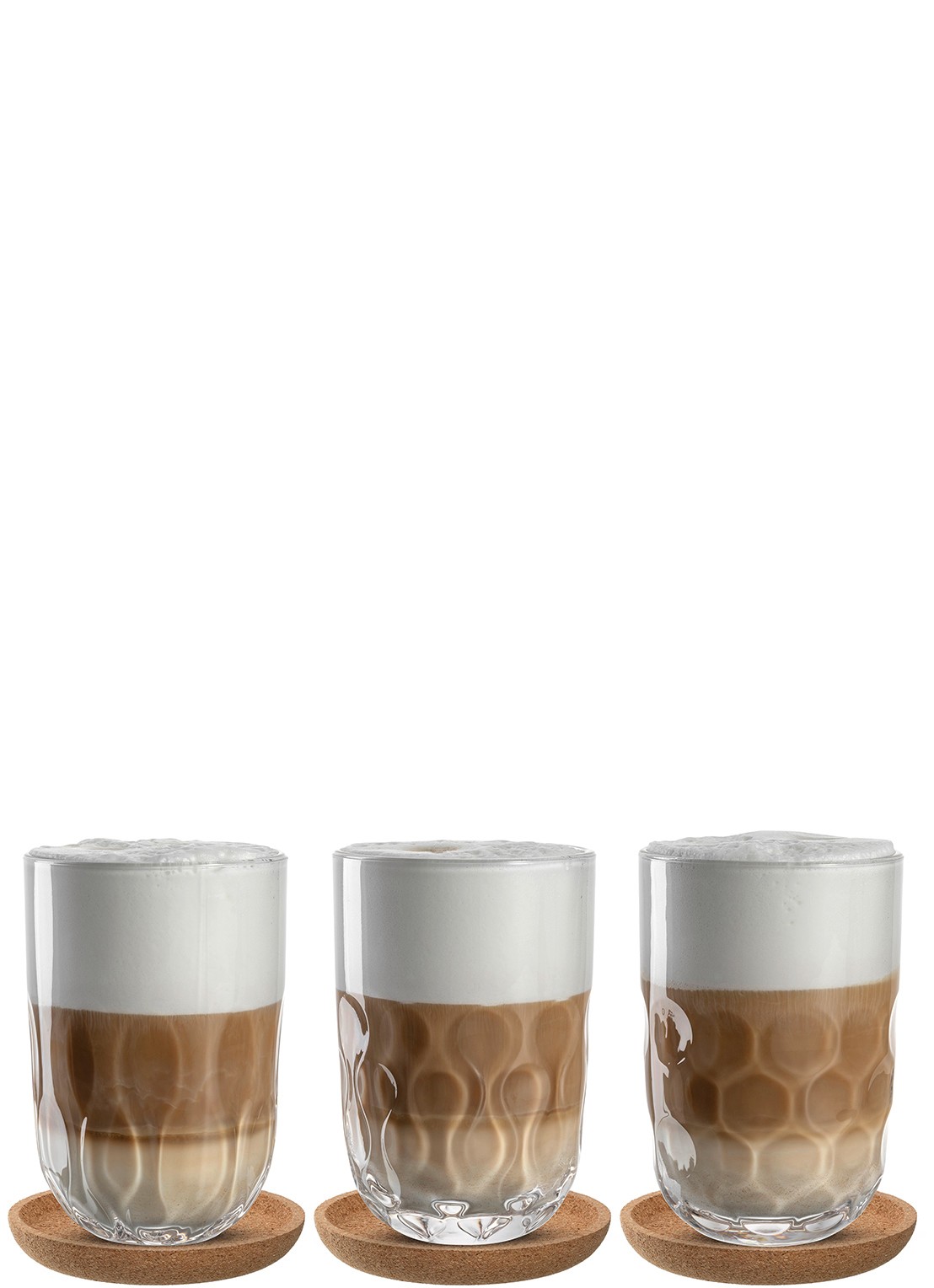 Leonardo Gocce Latte Macchiato glas 390 ml set van 6  - voorkant undefined