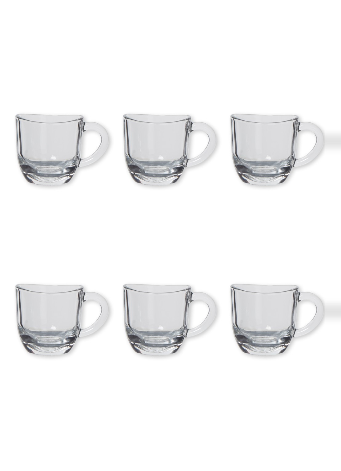 Leonardo Napoli espressokopje 8 cl set van 6 - voorkant transparant