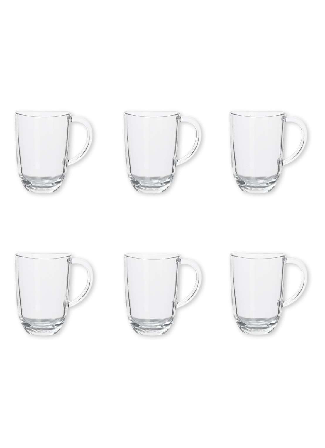 Leonardo Napoli latte macchiato glas set van 6 - voorkant transparant