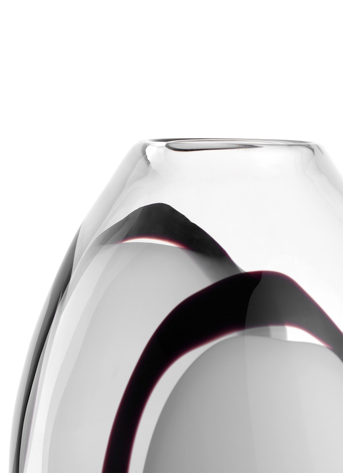Leonardo Occhi Blanc vaas 25 cm - detail transparant