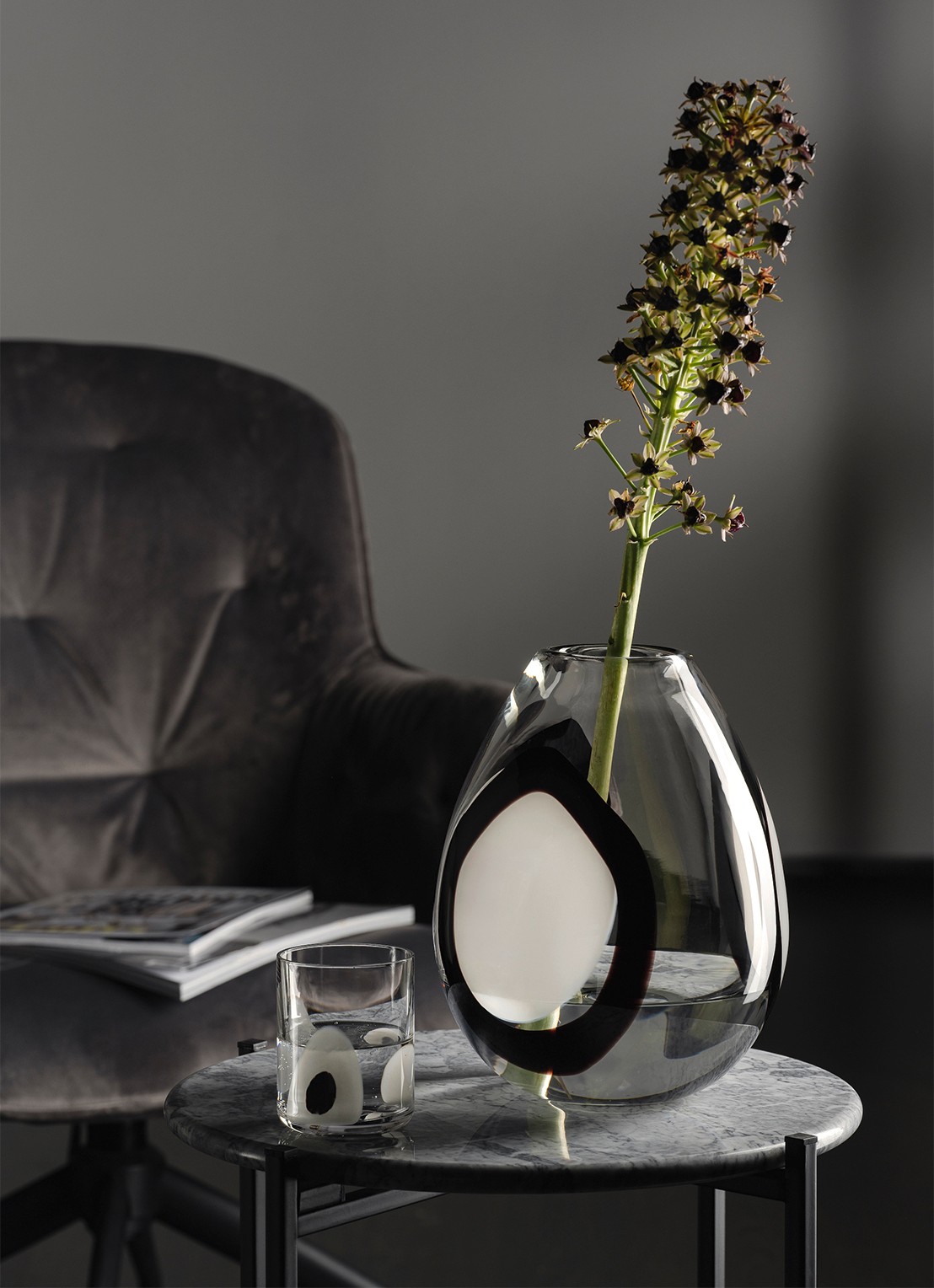 Leonardo Occhi Blanc vaas 25 cm - detail 3 transparant