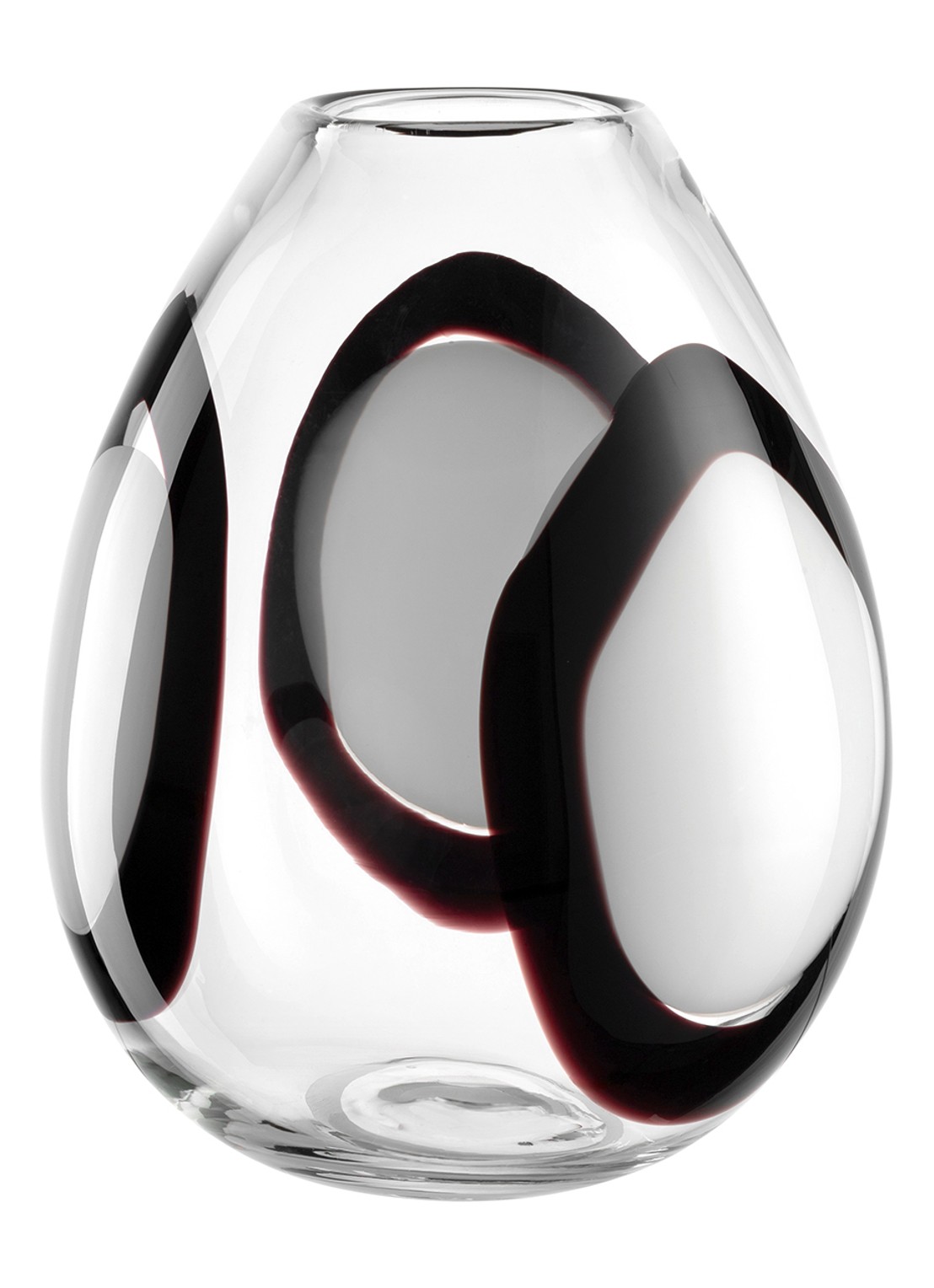 Leonardo Occhi Blanc vaas 25 cm - voorkant 5 transparant