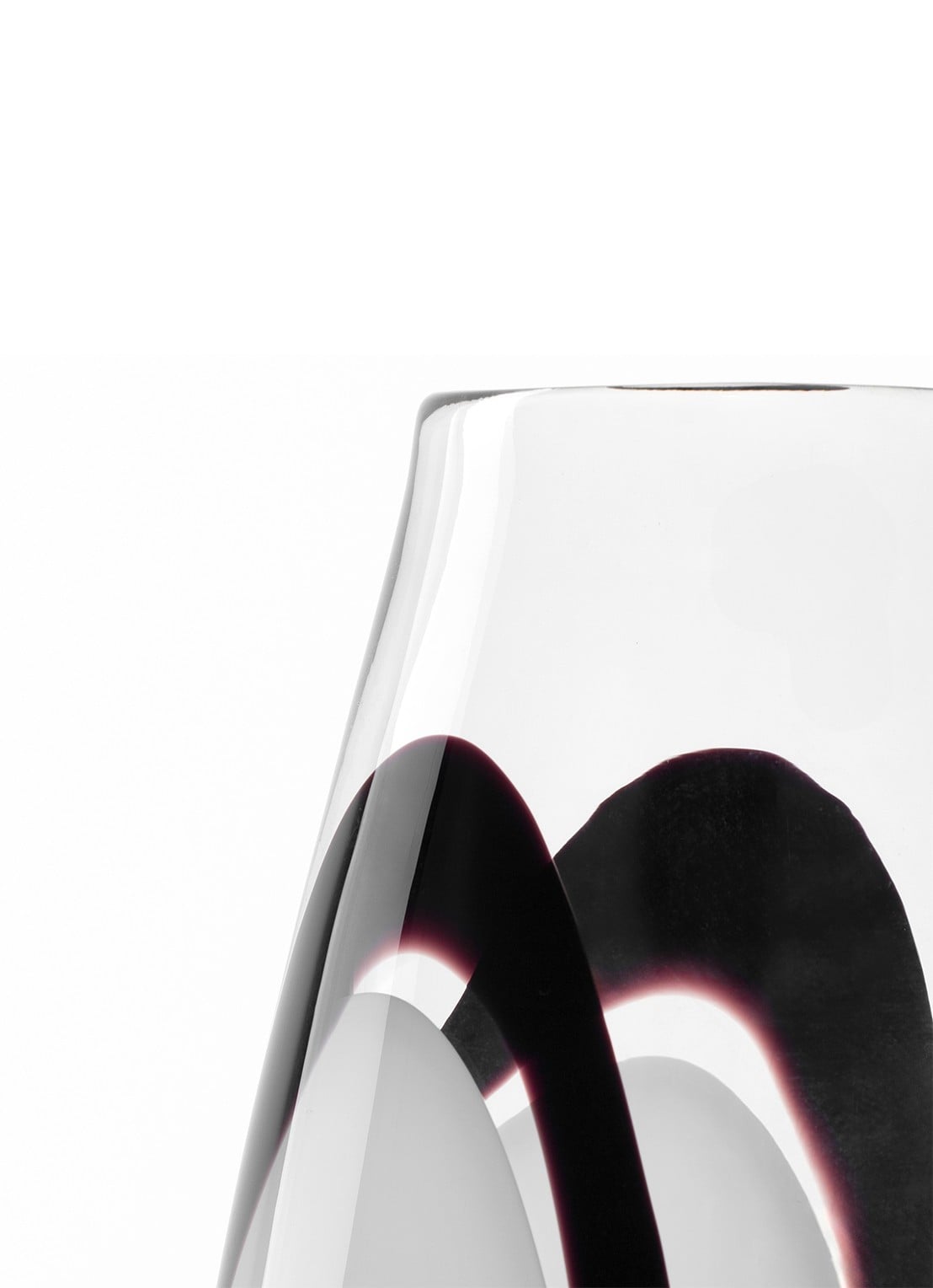 Leonardo Occhi Blanc vaas 37 cm - detail 4 zwart