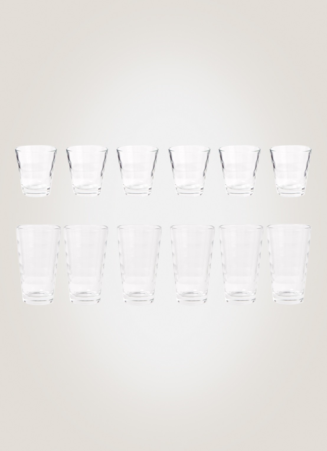 Leonardo Onda longdrink- en whiskyglas 21 cl en 30 cl 12-delig - voorkant 3 transparant