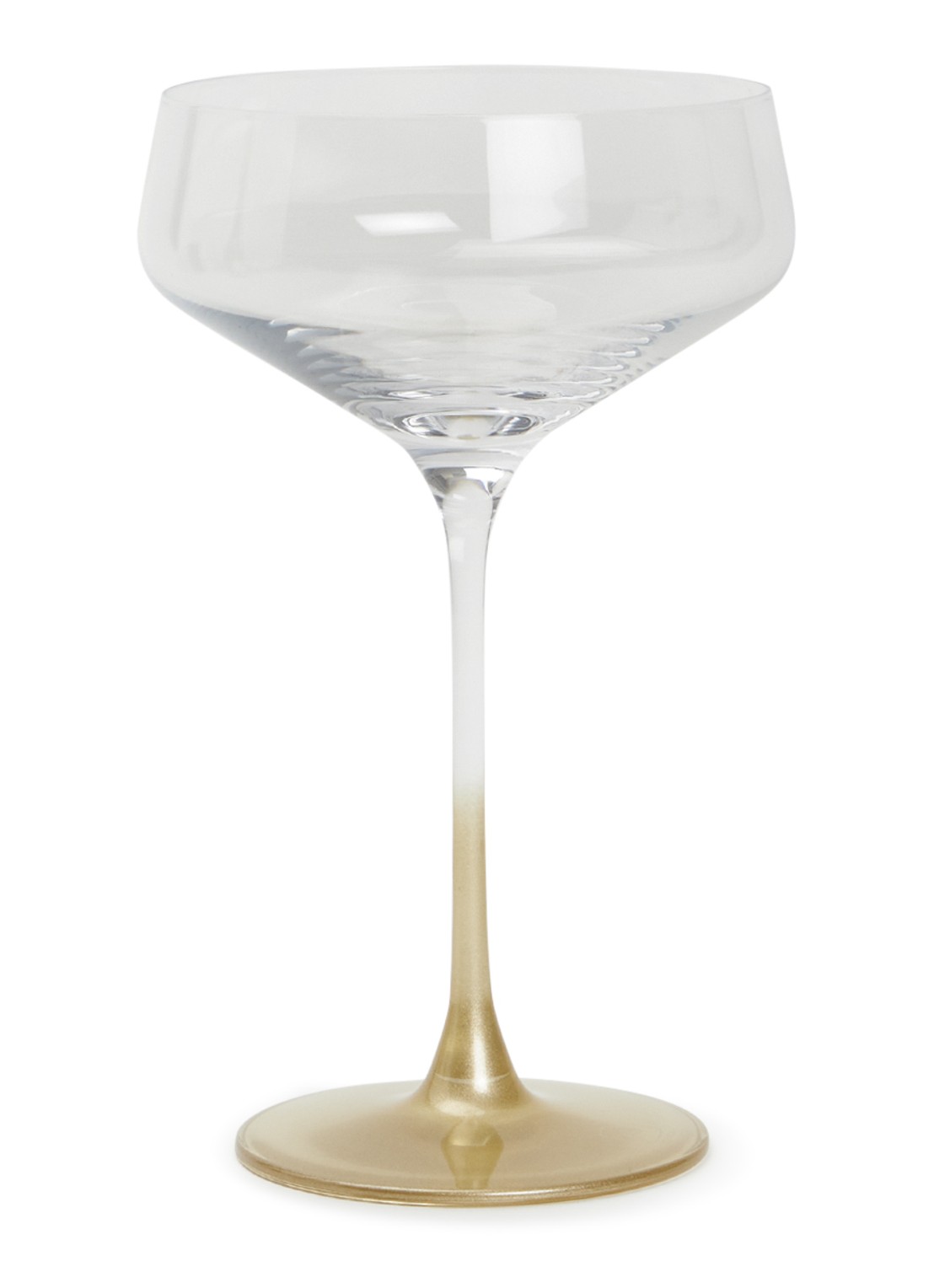 Leonardo Puccini champagnecoupes 35 cl set van 2 - voorkant 2 goud