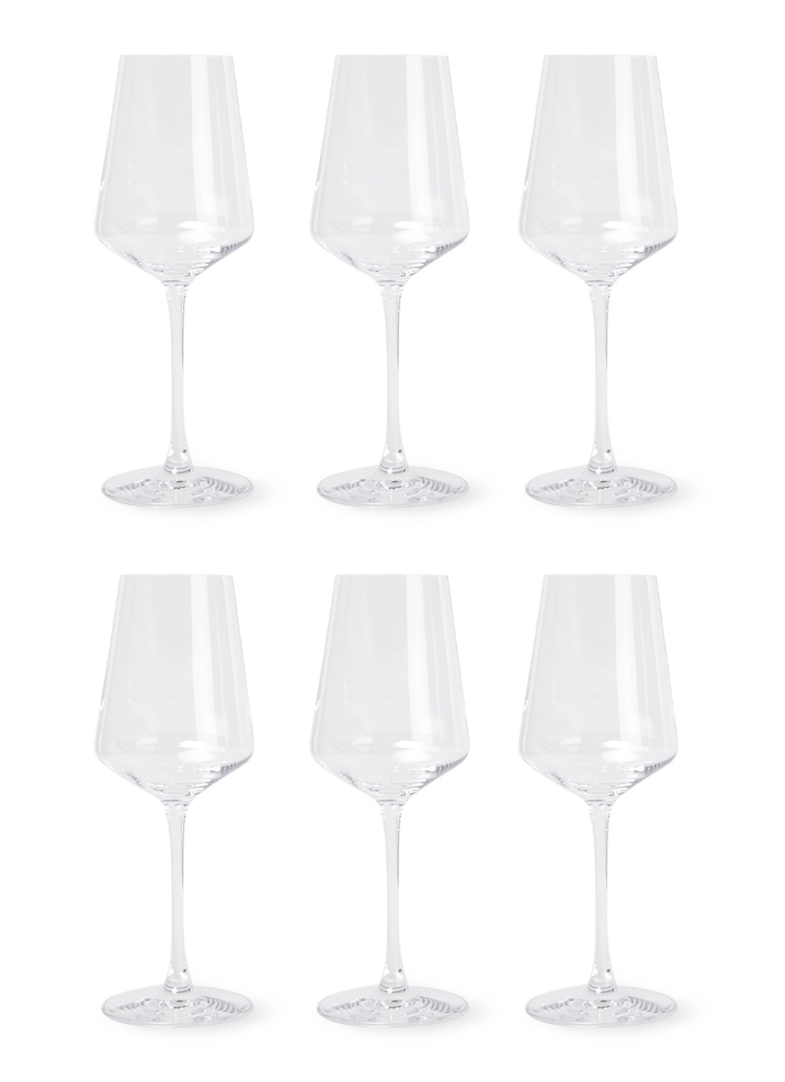 Leonardo Puccini witte wijnglas 40 cl set van 6 - voorkant transparant
